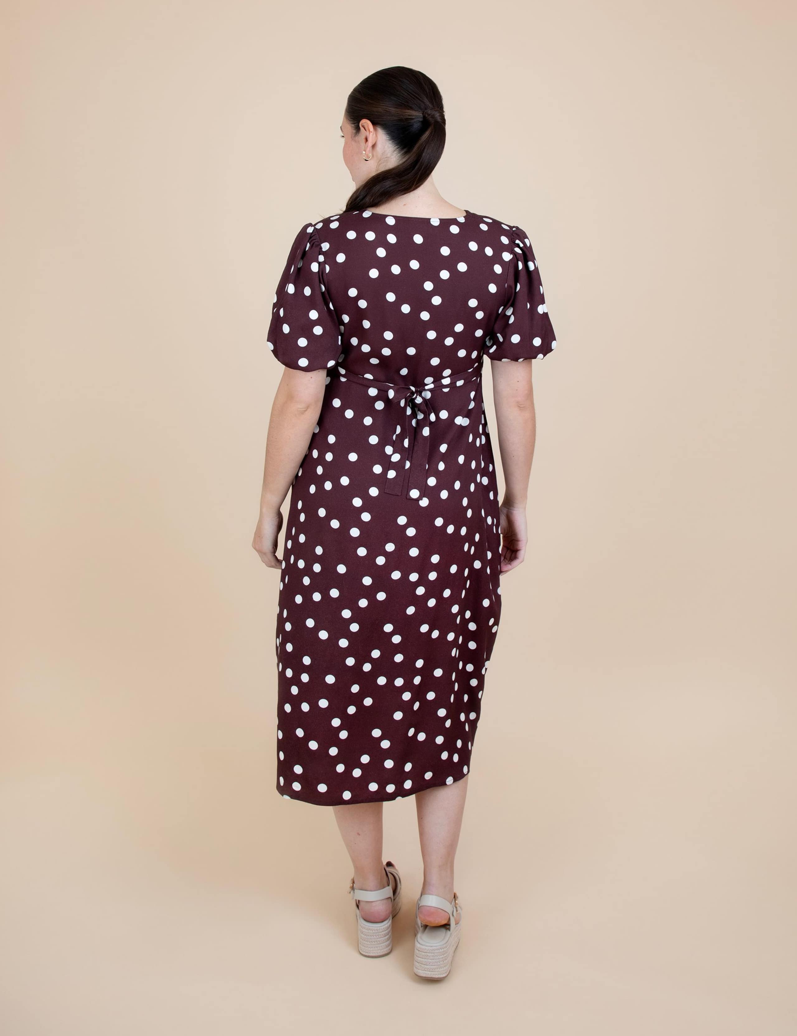 Maternity Spot Print Midi Dress 4 of 8