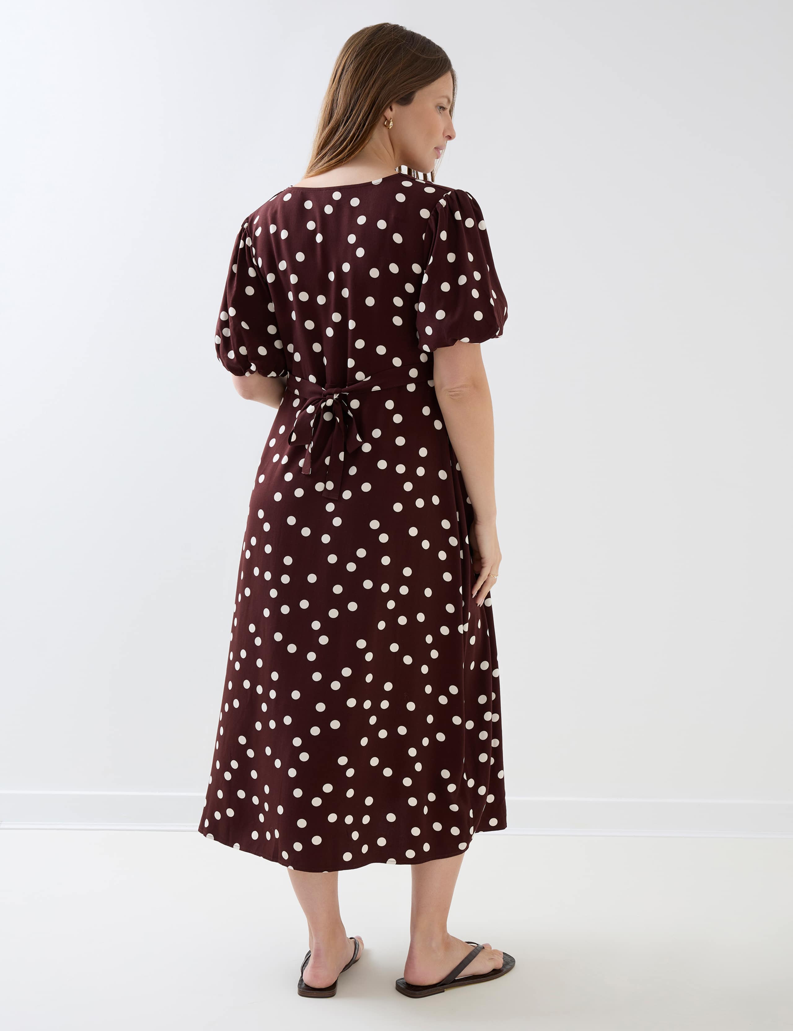Maternity Spot Print Midi Dress 7 of 8