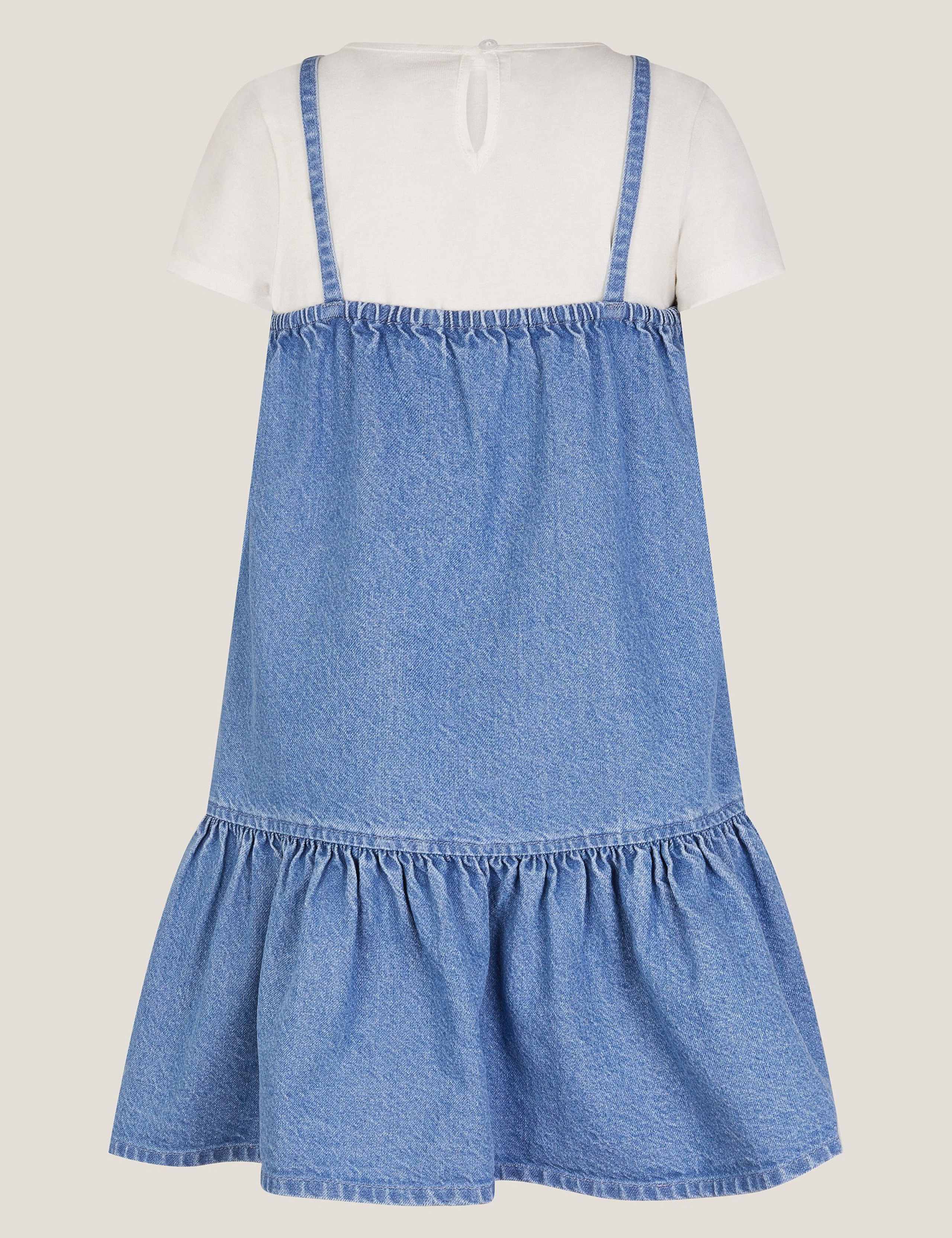 2pc Pure Cotton Floral Dress & T-Shirt Set (3-13 Yrs) 3 of 3