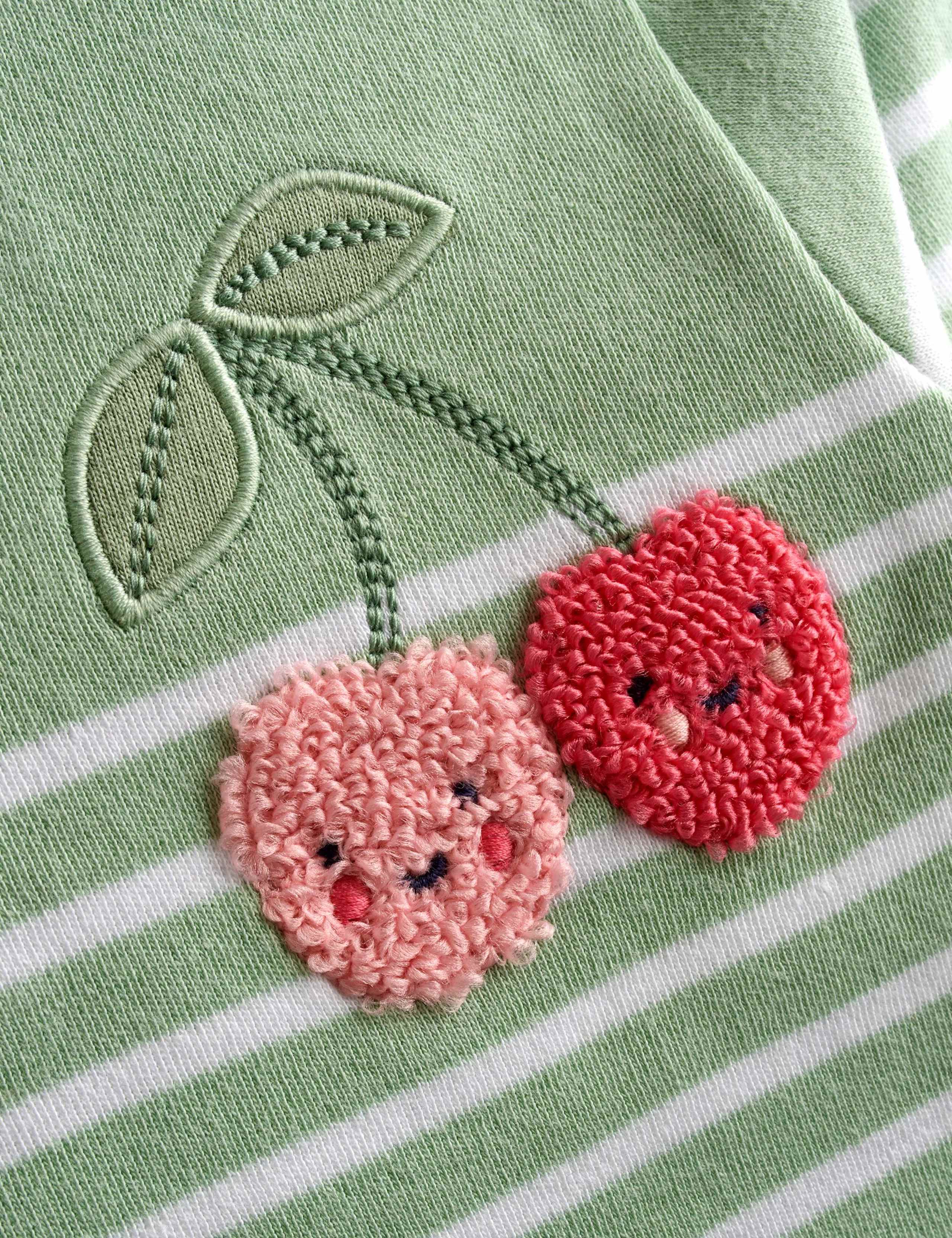 Pure Cotton Striped Cherry Top (6 Mths-7 Yrs) 4 of 5