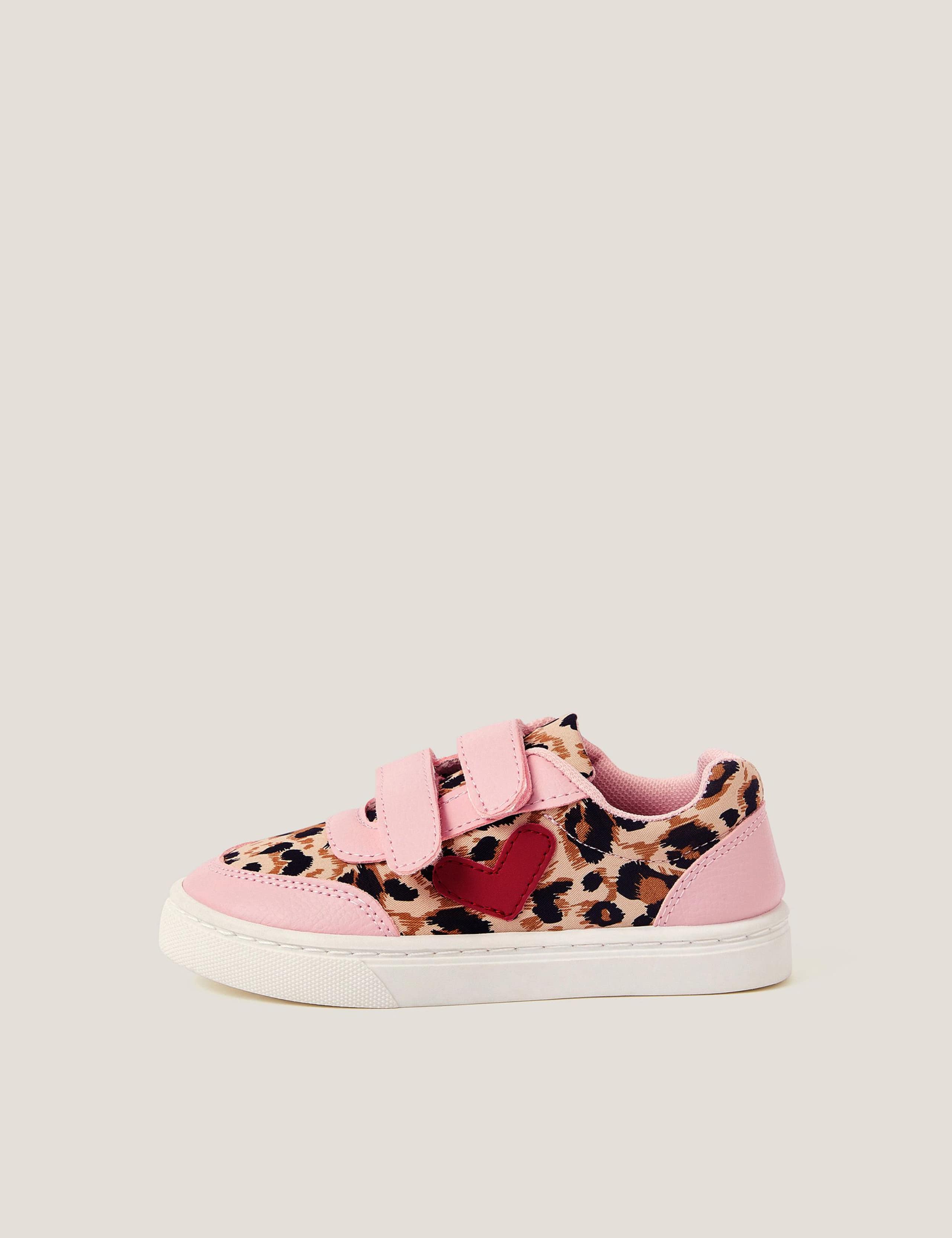 Kids' Animal Print Heart Riptape Trainers (7 Small - 10 Small) 3 of 3