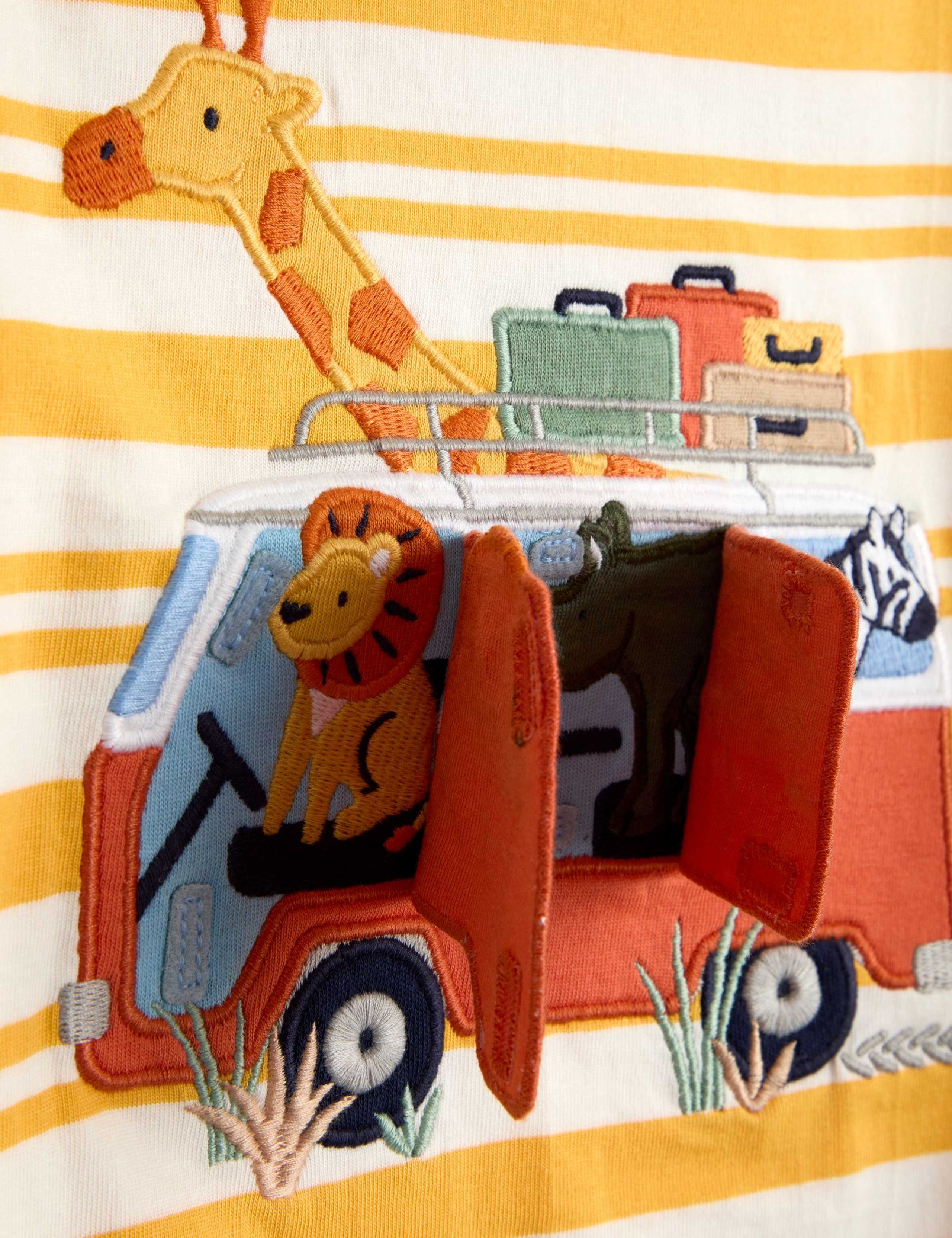 Pure Cotton Striped Appliqué T-Shirt (6 Mths - 7 Yrs) 3 of 3