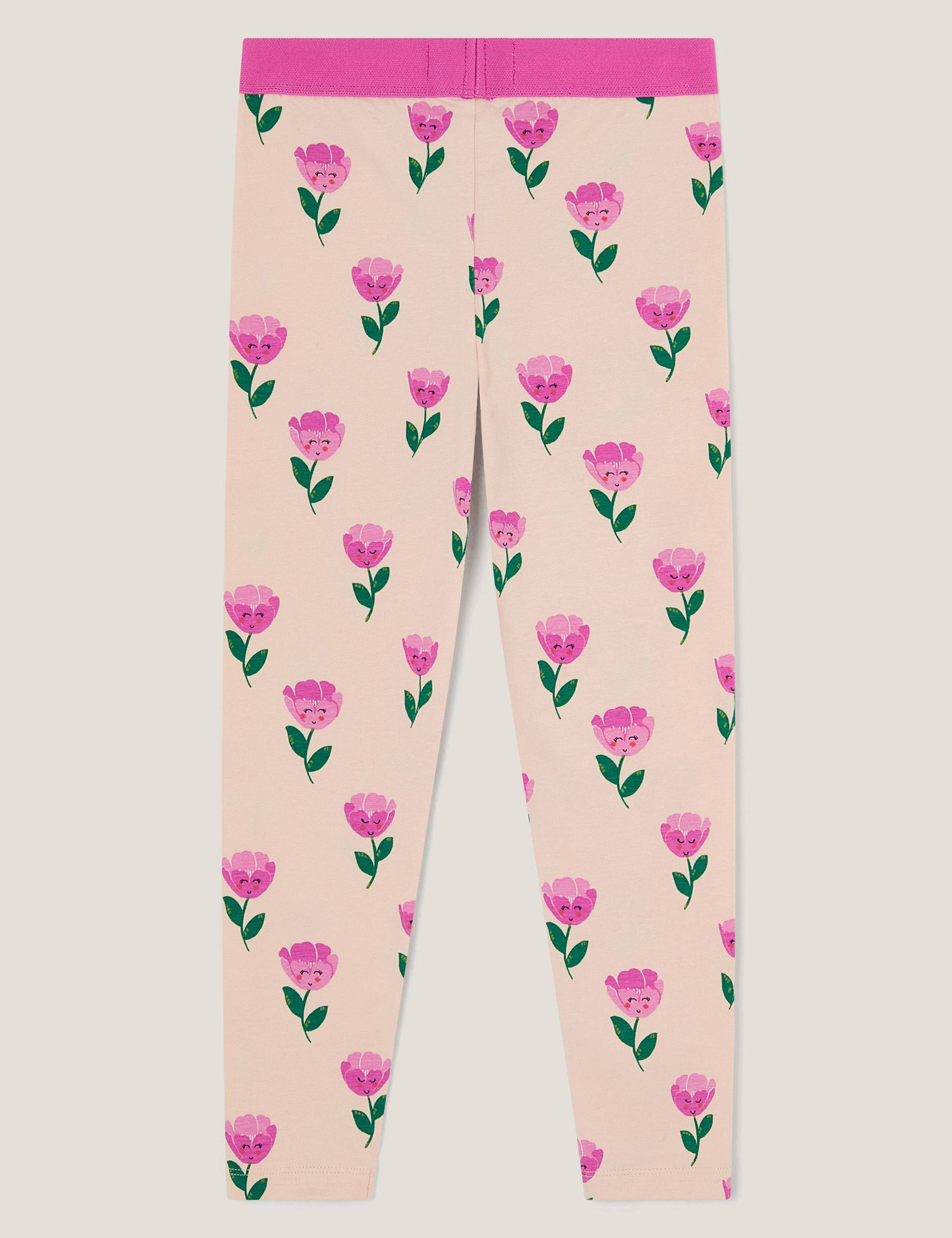 Cotton Rich Floral Leggings (3-13 Yrs) 2 of 3