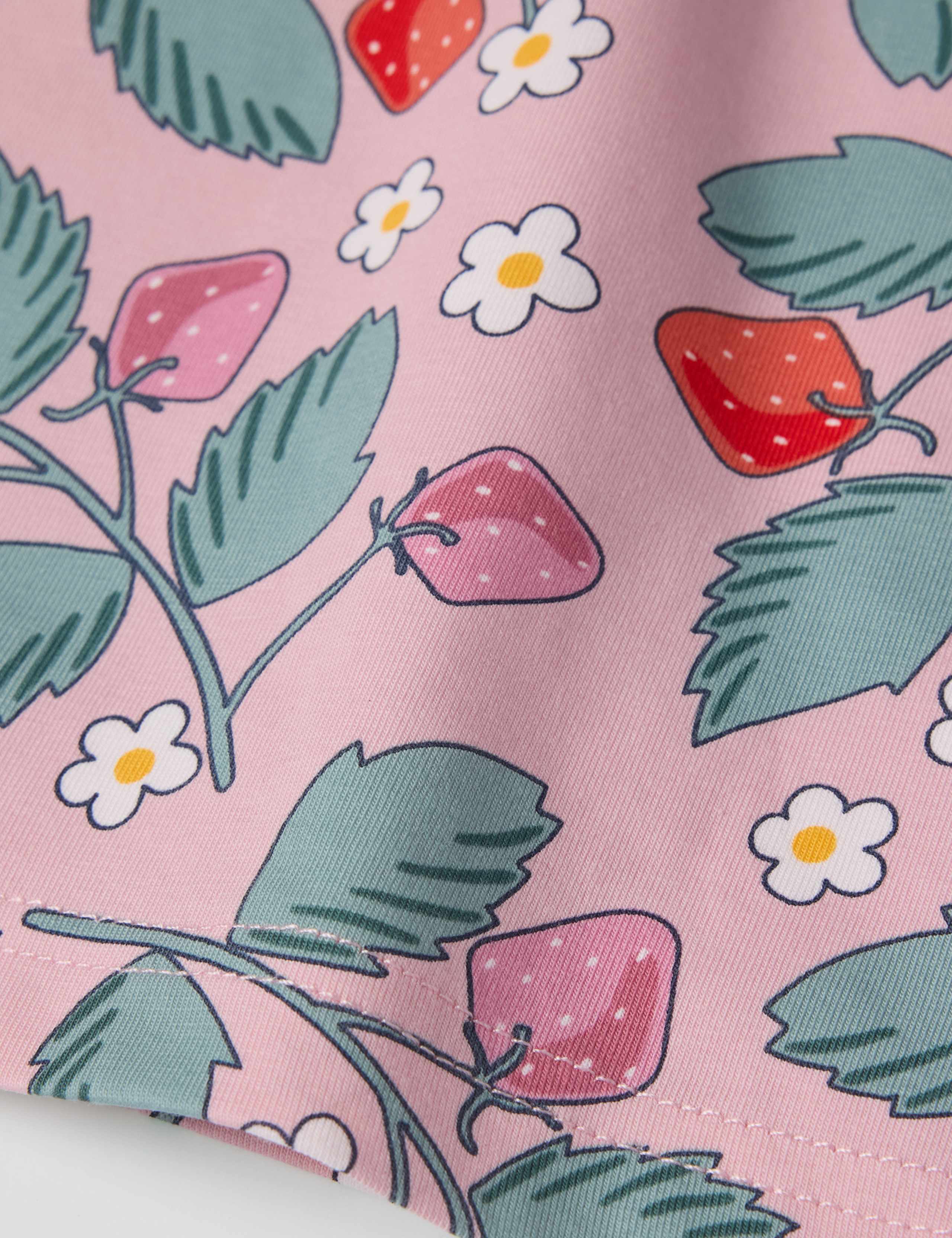 Cotton Rich Strawberry Print T-Shirt (1-10 Yrs) 3 of 3