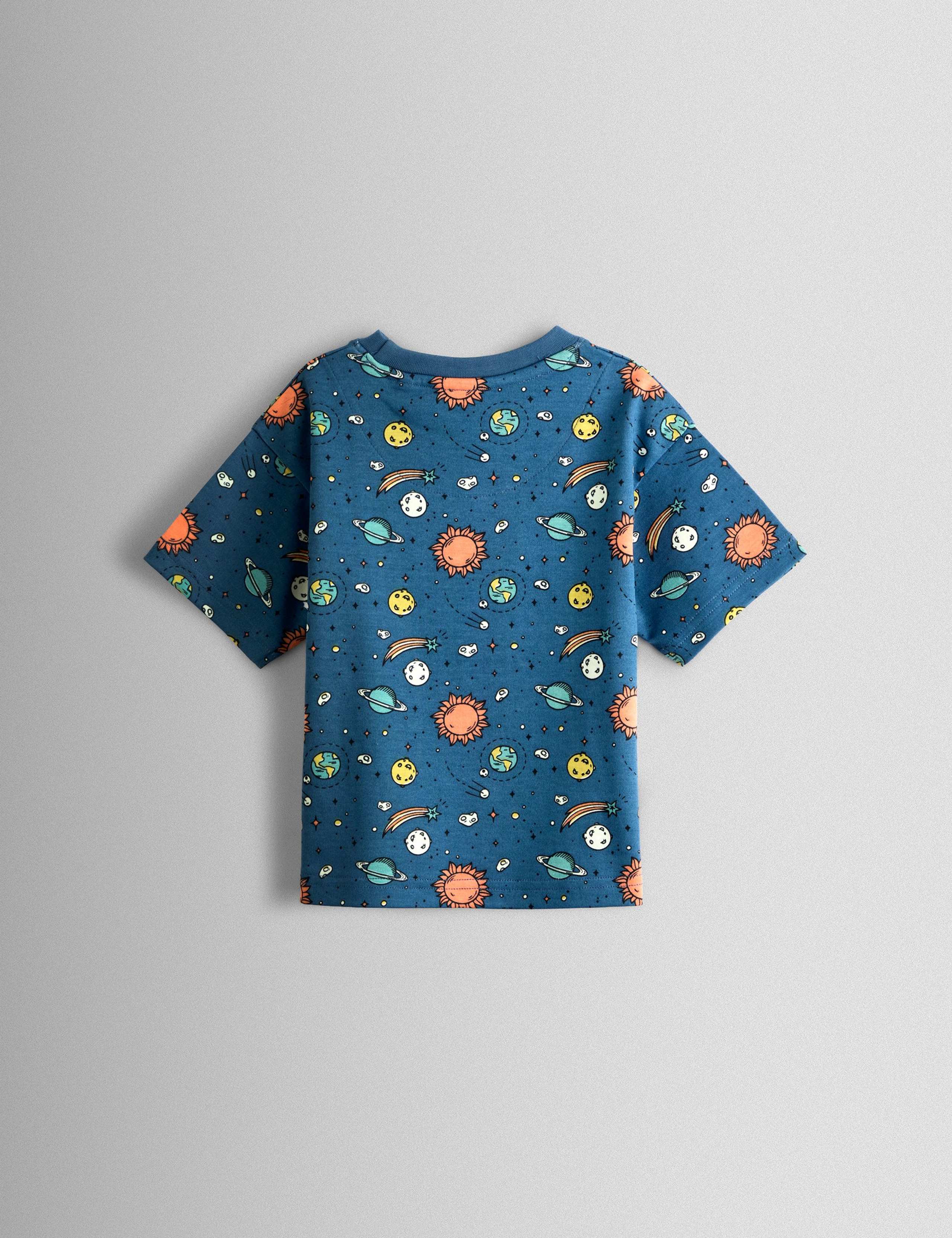 Pure Cotton Glow In The Dark Space Pyjamas (1-6 Yrs) 3 of 9