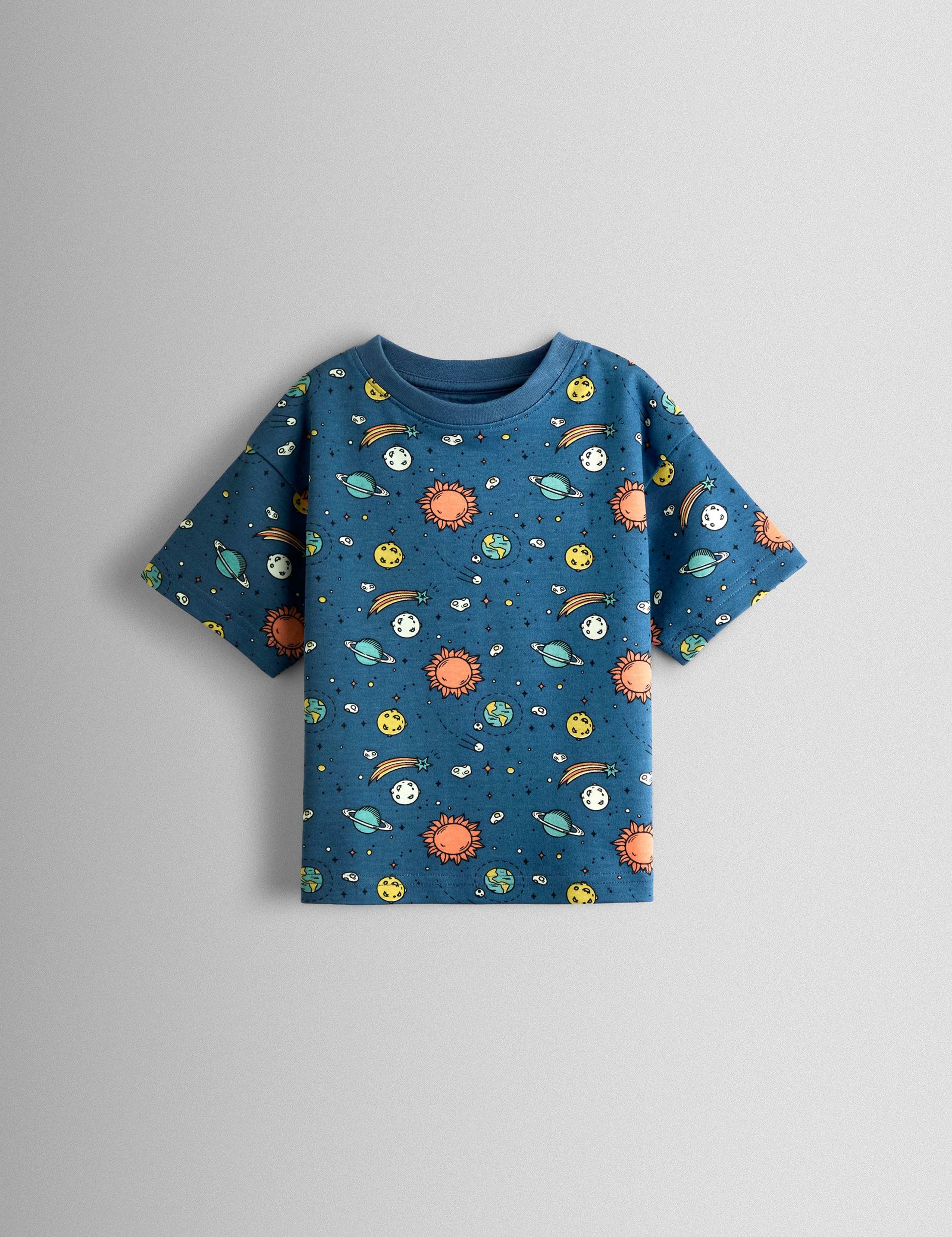 Pure Cotton Glow In The Dark Space Pyjamas (1-6 Yrs) 4 of 9
