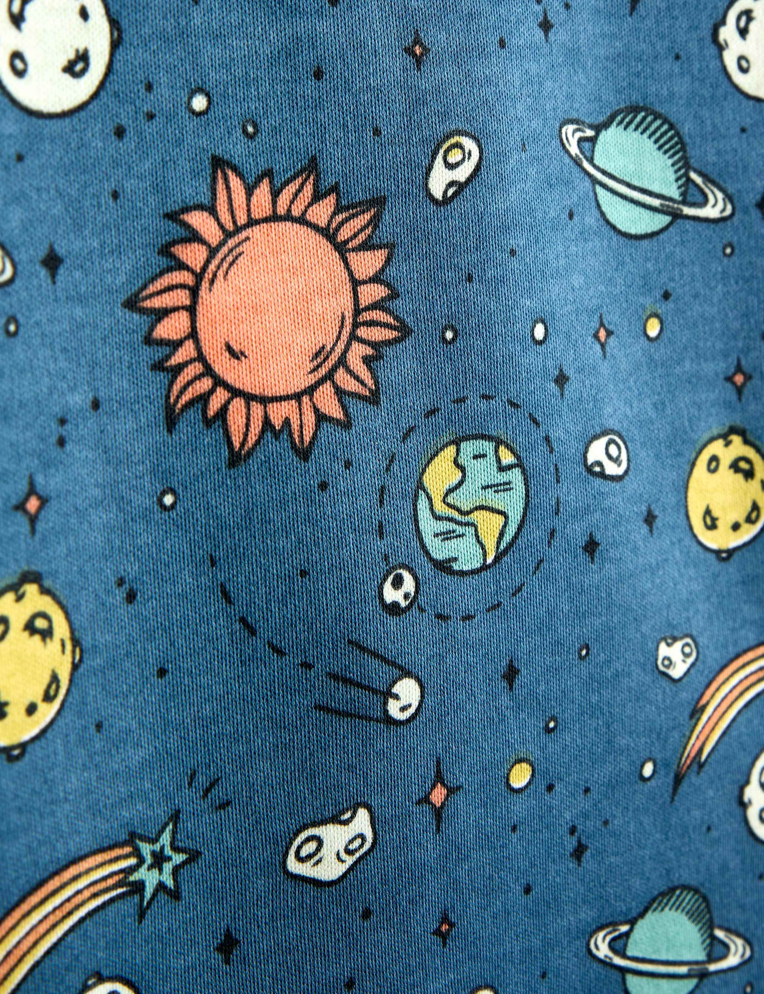 Pure Cotton Glow In The Dark Space Pyjamas (1-6 Years) 6 of 9