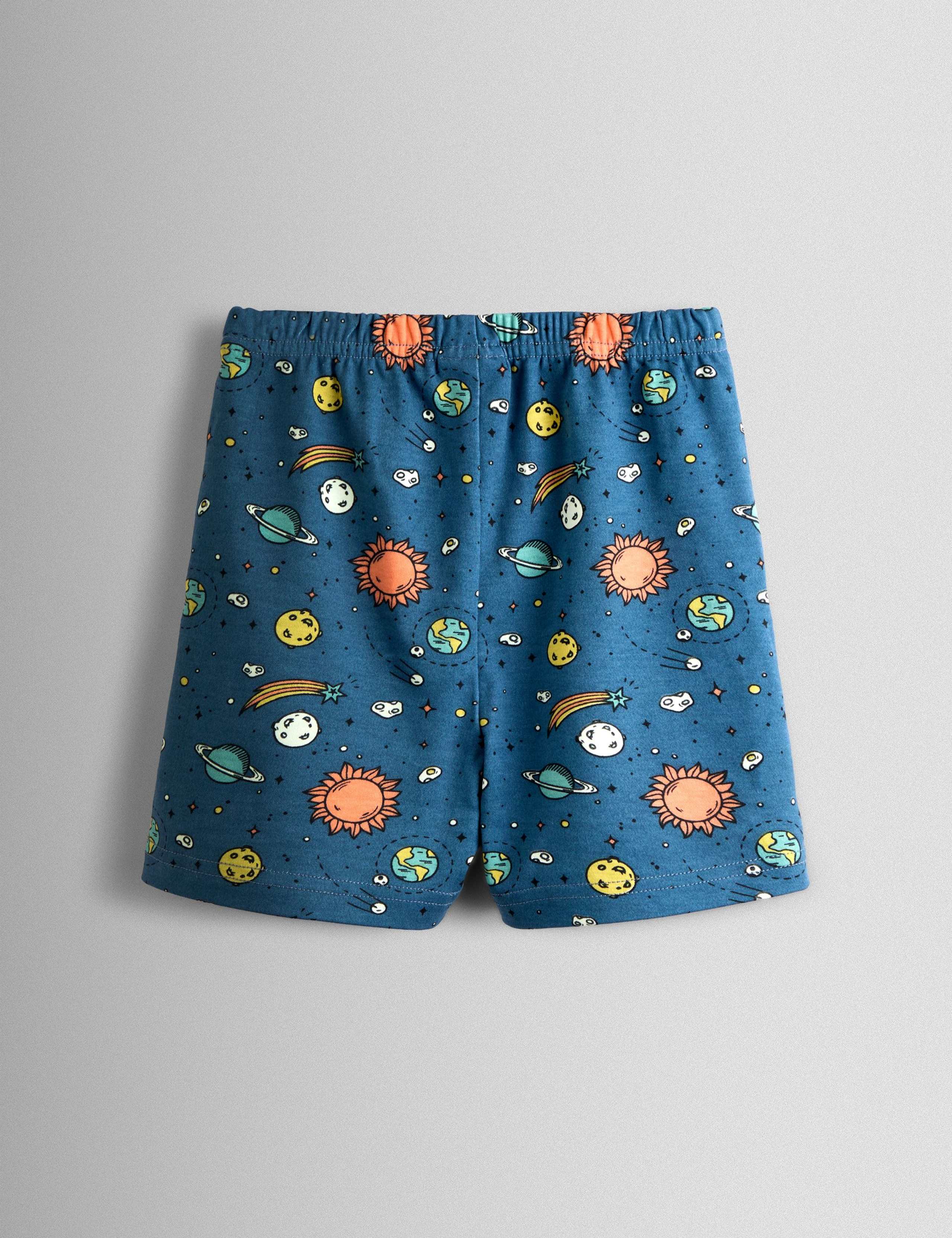 Pure Cotton Glow In The Dark Space Pyjamas (1-6 Years) 7 of 9