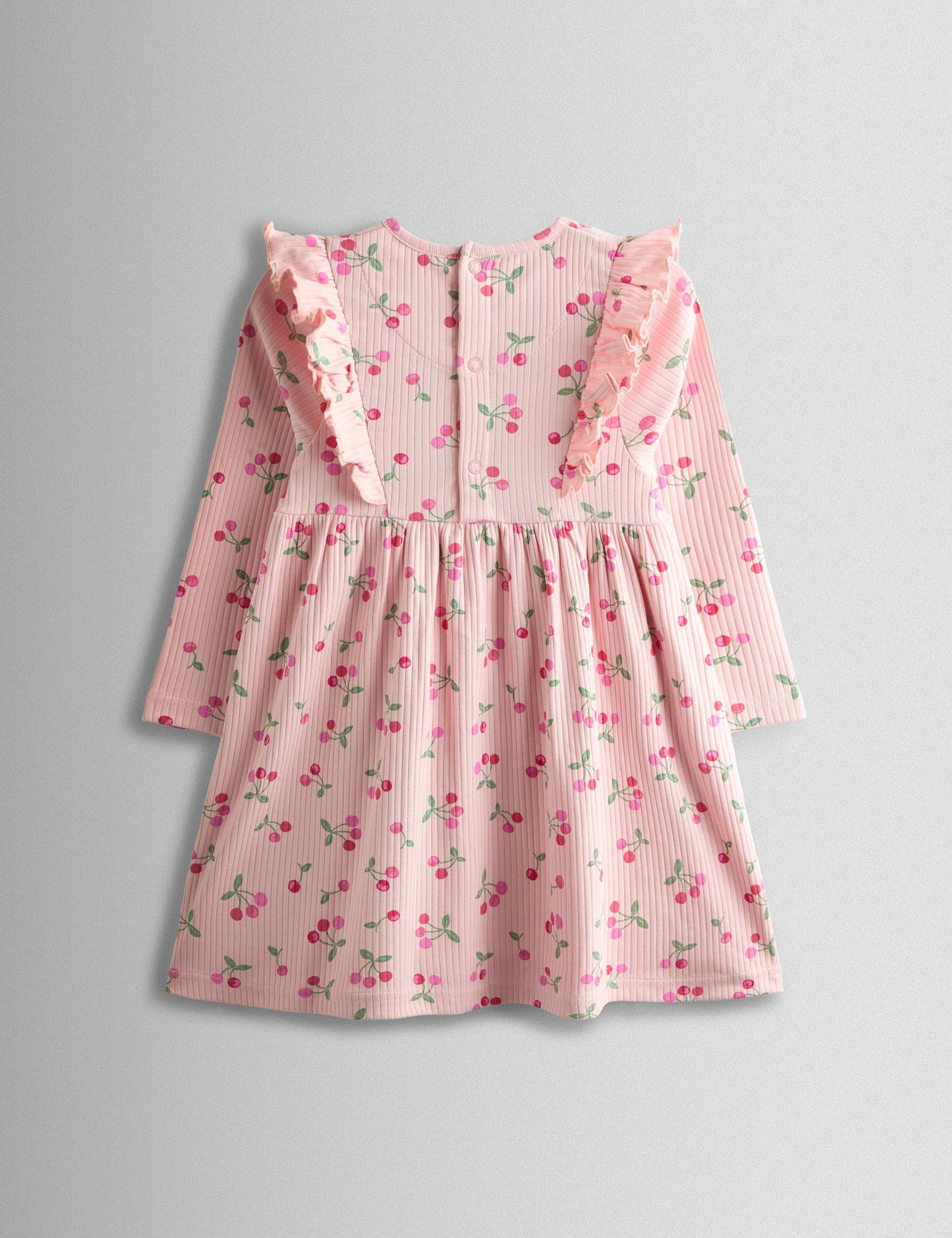 Pure Cotton Cherry Print Dress (6 Months-7 Years) 2 of 4