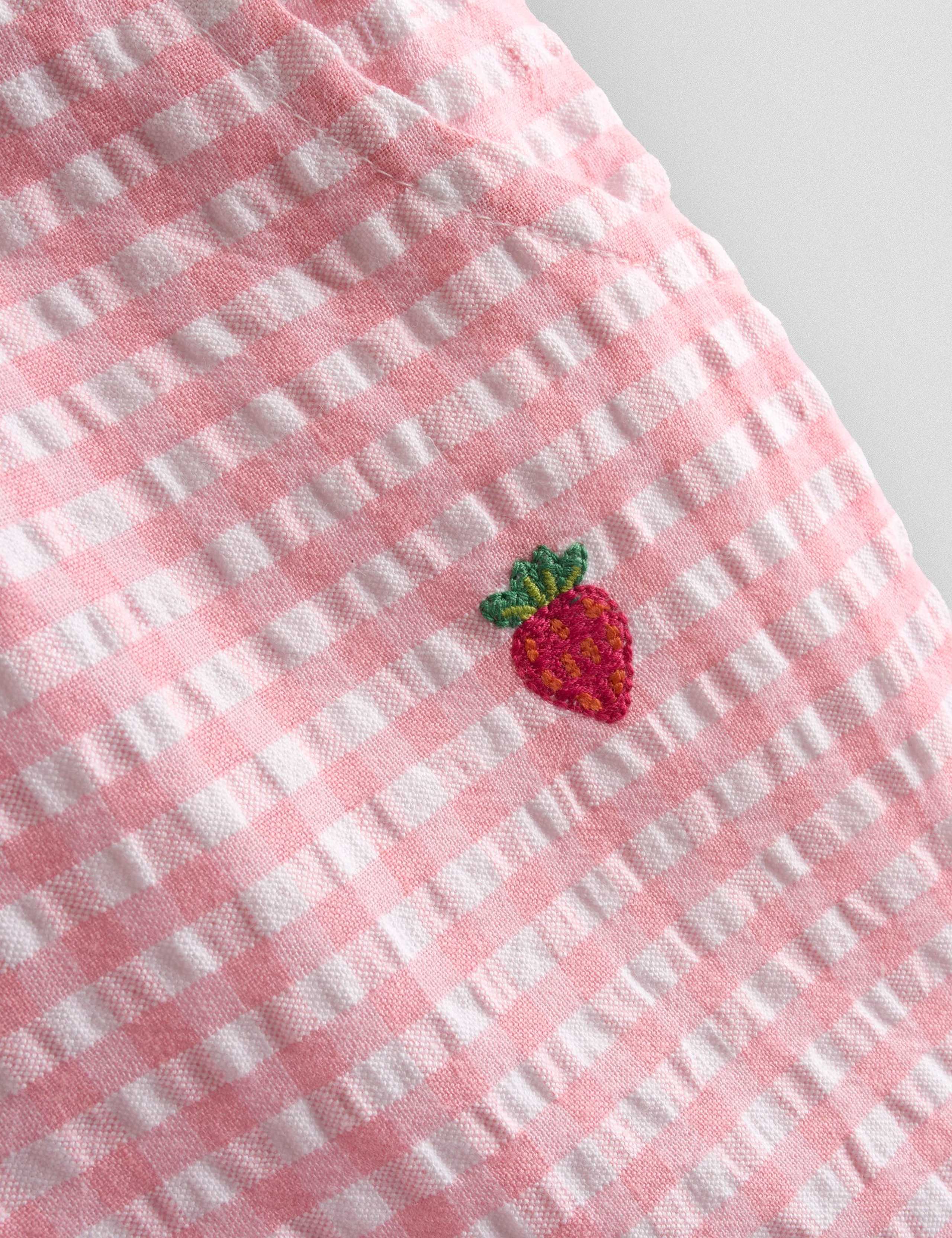 Pure Cotton Gingham Strawberry Shorts (6 Mths-7 Yrs) 2 of 4