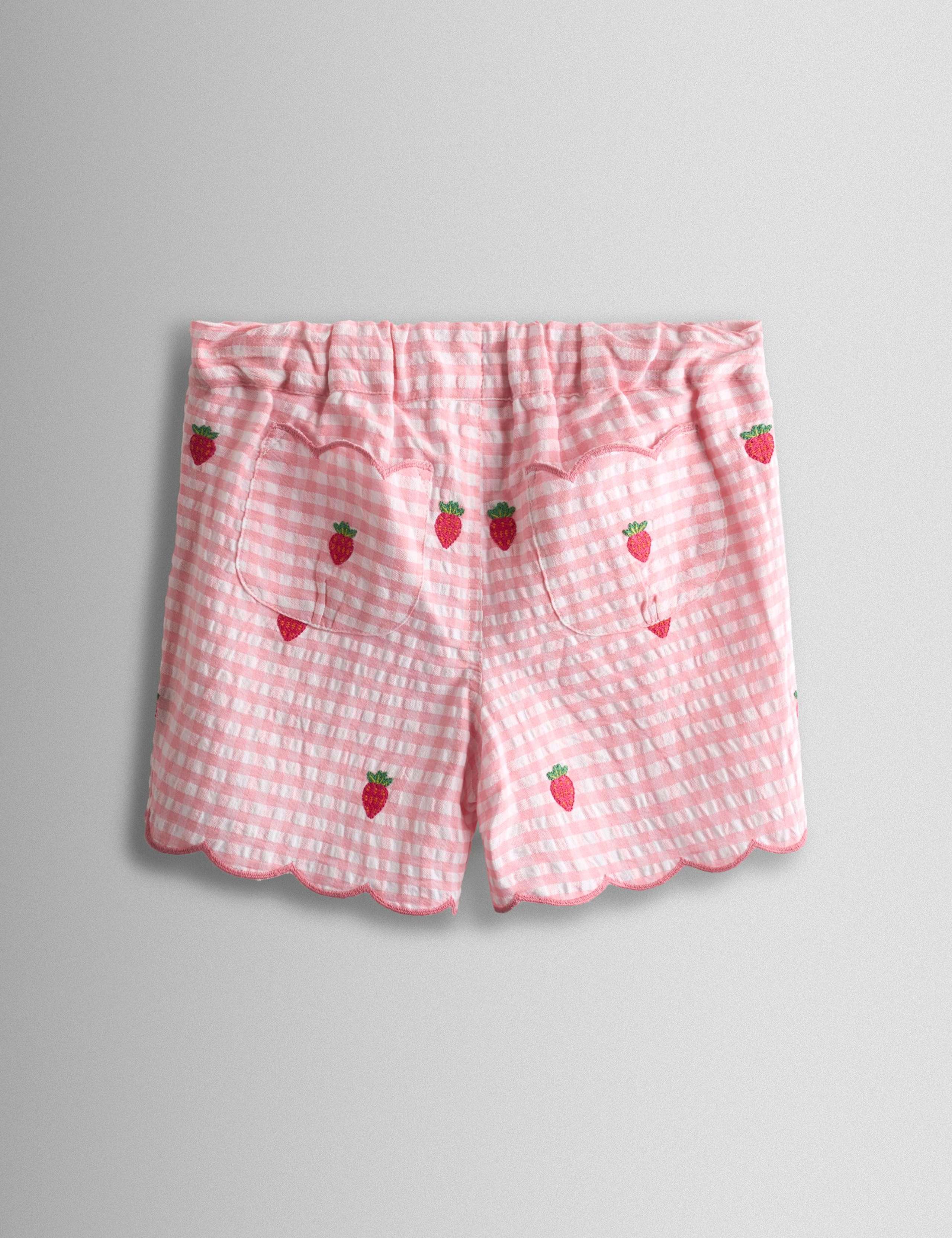 Pure Cotton Gingham Strawberry Shorts (6 Mths-7 Yrs) 4 of 4