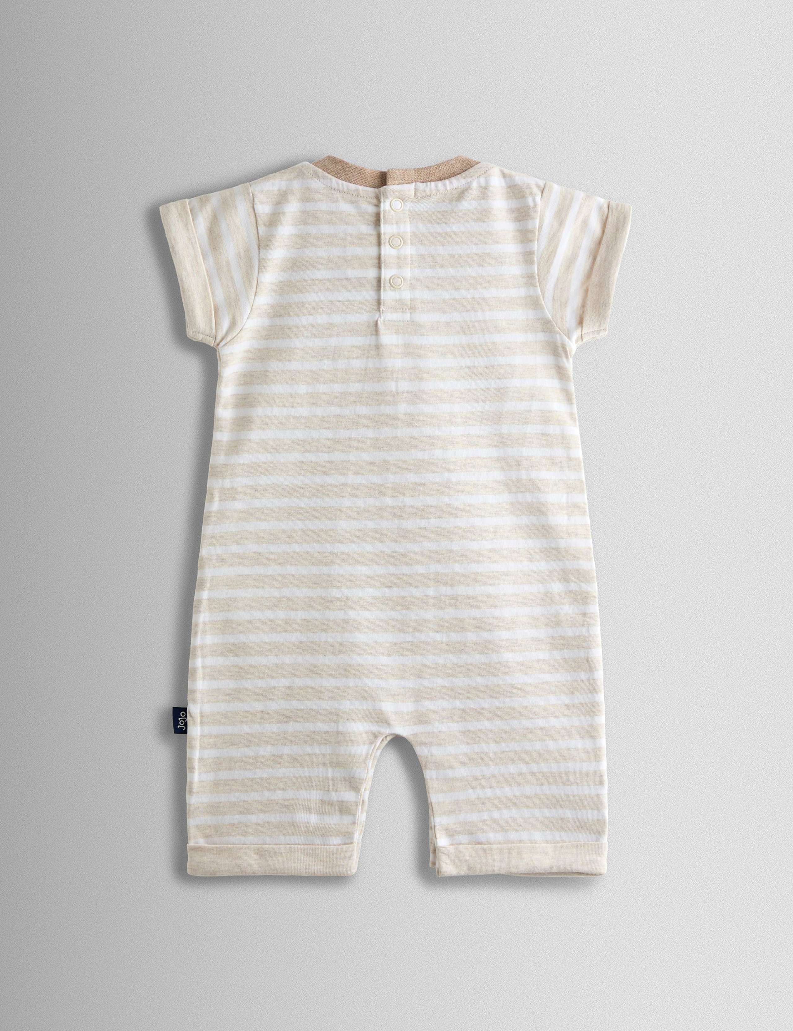 Pure Cotton Striped Safari Romper (0-24 Months) 3 of 3