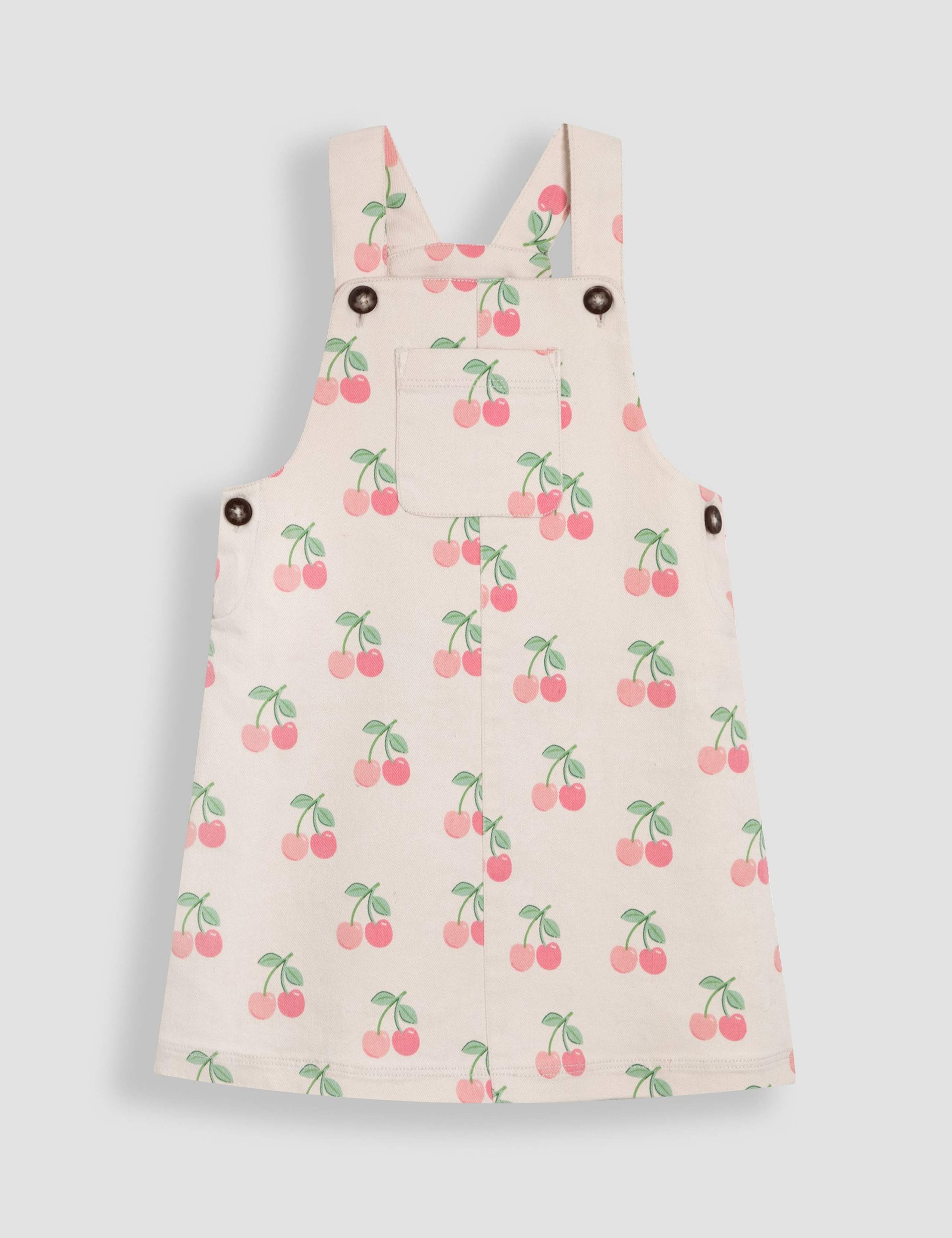 2pc Pure Cotton Cherry Dungaree Outfit (6 Mths-5 Yrs) 3 of 7