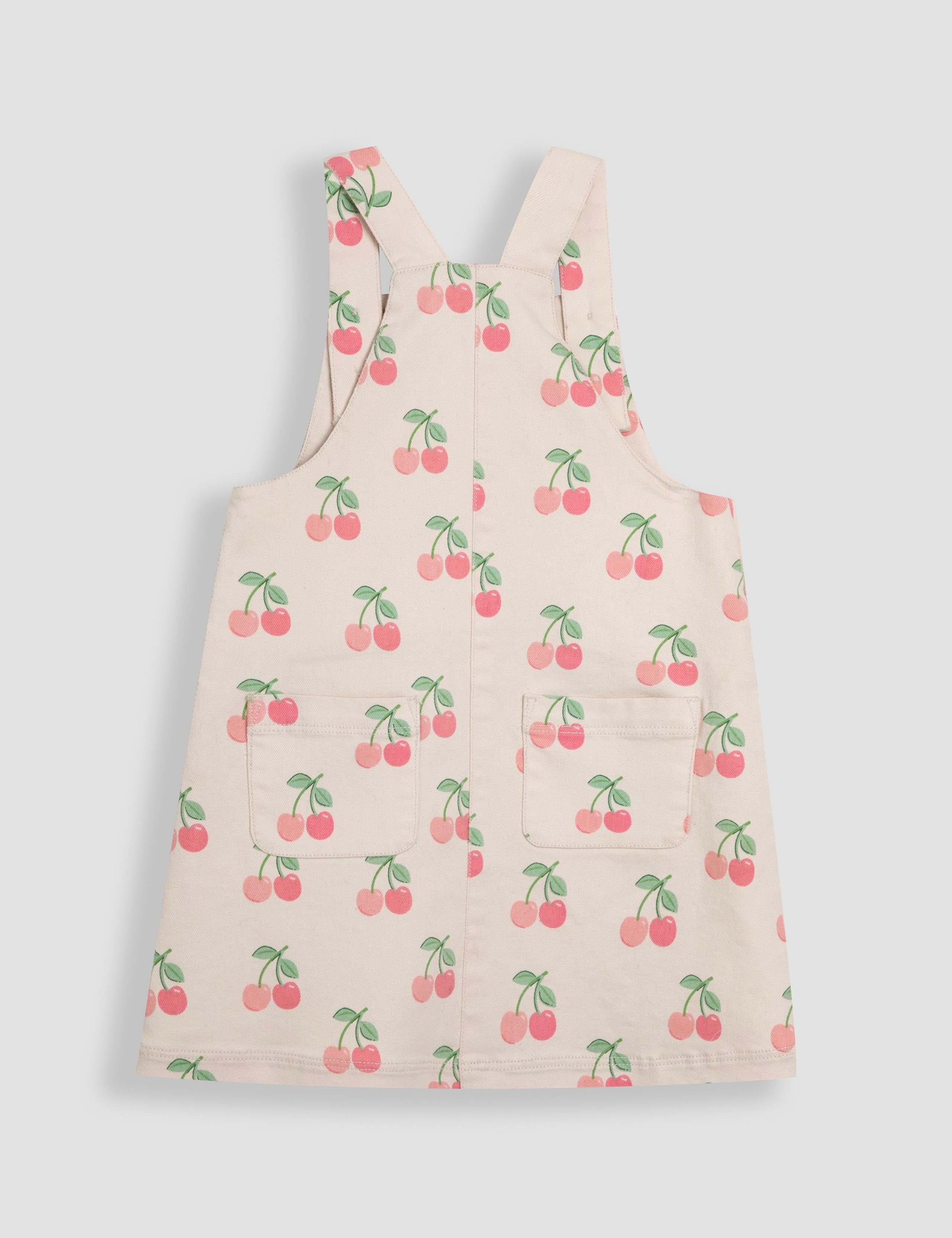 2pc Pure Cotton Cherry Dungaree Outfit (6 Mths-5 Yrs) 4 of 7