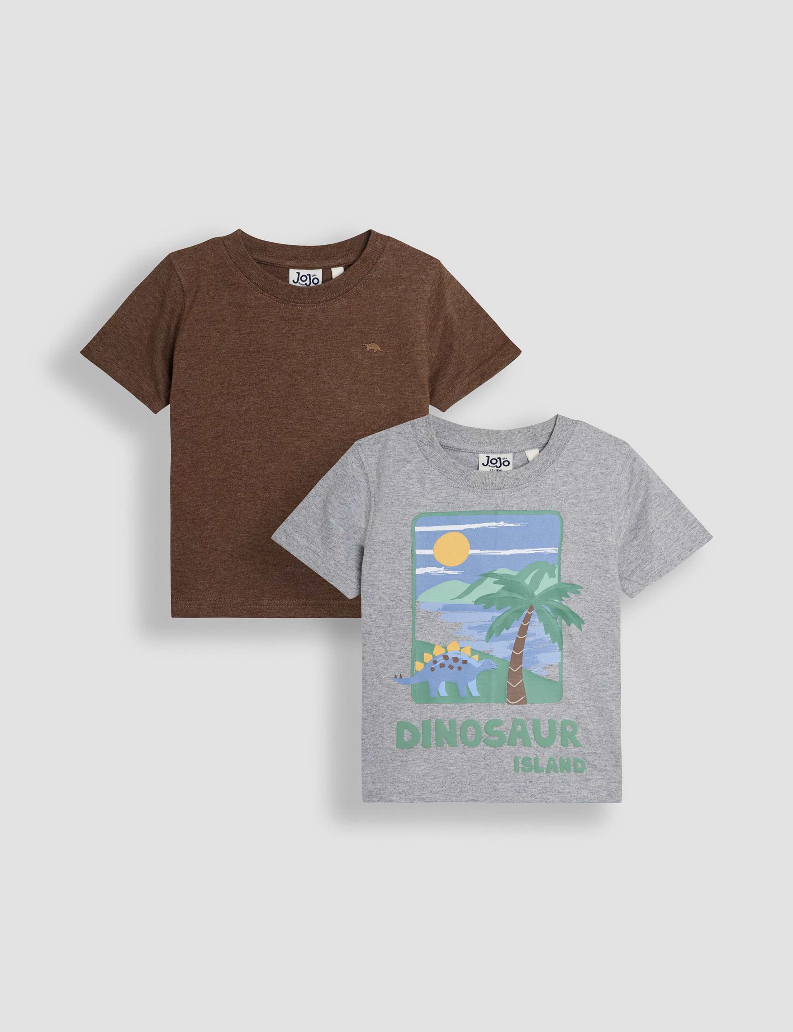 2 Pack Pure Cotton T-Shirts (6 Mths-5 Yrs) 1 of 4