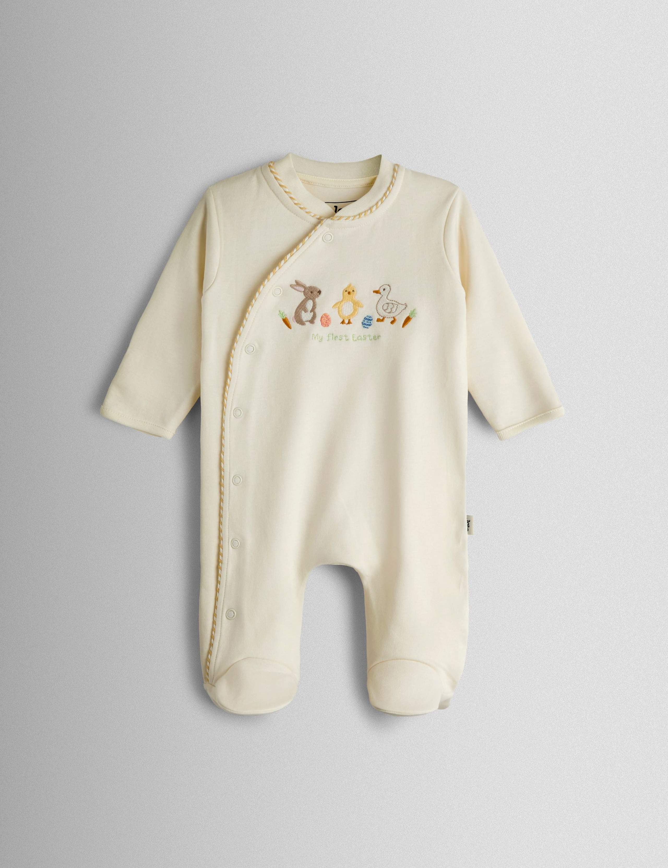 Pure Cotton My First Easter Sleepsuit (0-12 Mths) 1 of 3