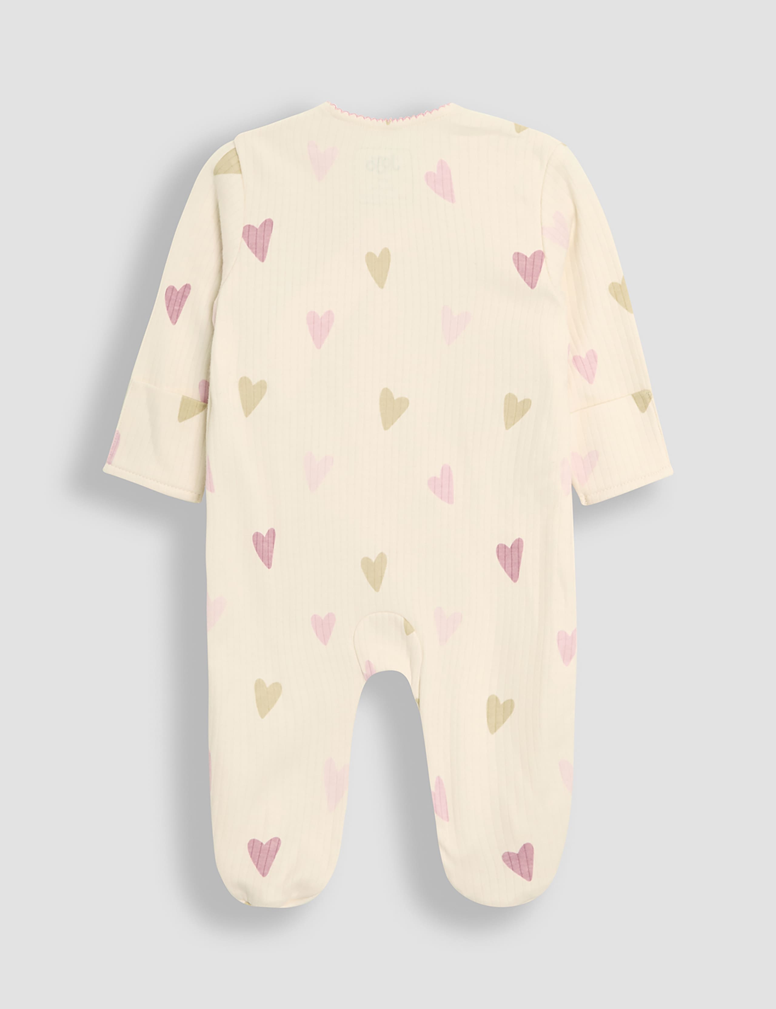 Pure Cotton Heart Sleepsuit (0-12 Mths) 2 of 3