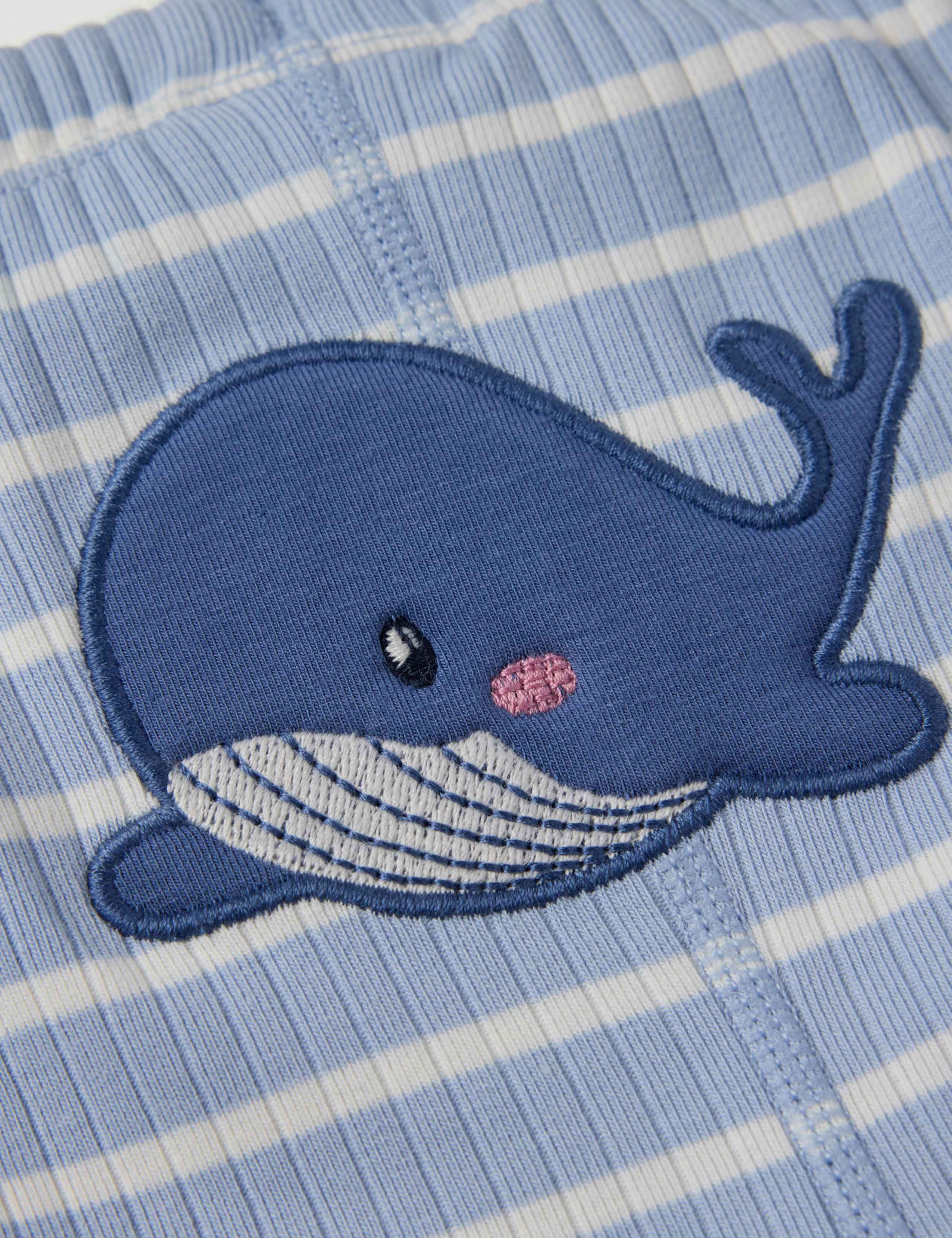 Cotton Rich Whale Appliqué Leggings (1-12 Mths) 3 of 4