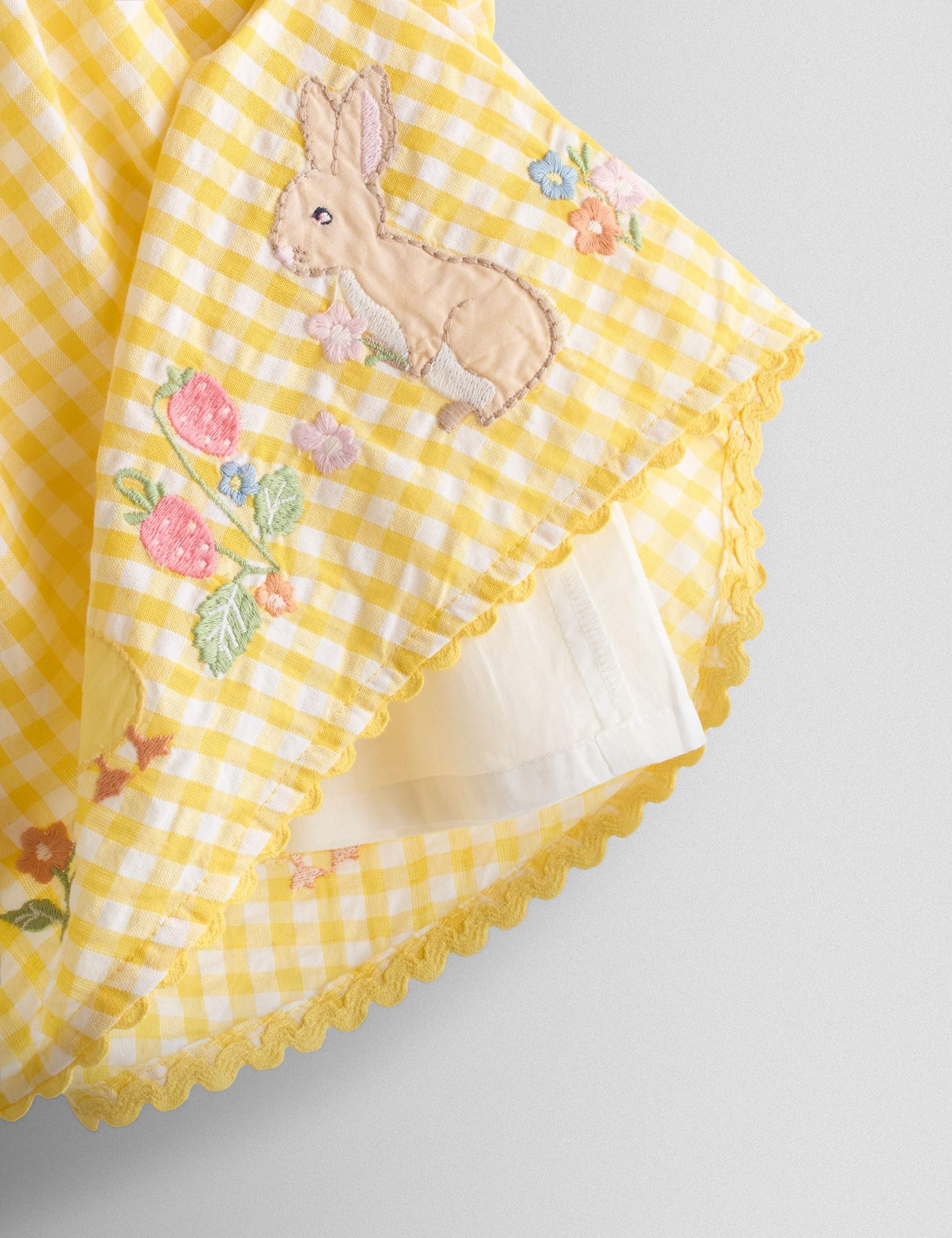 Pure Cotton Gingham Duck & Bunny Dress (6 Mths-7 Yrs) 4 of 5