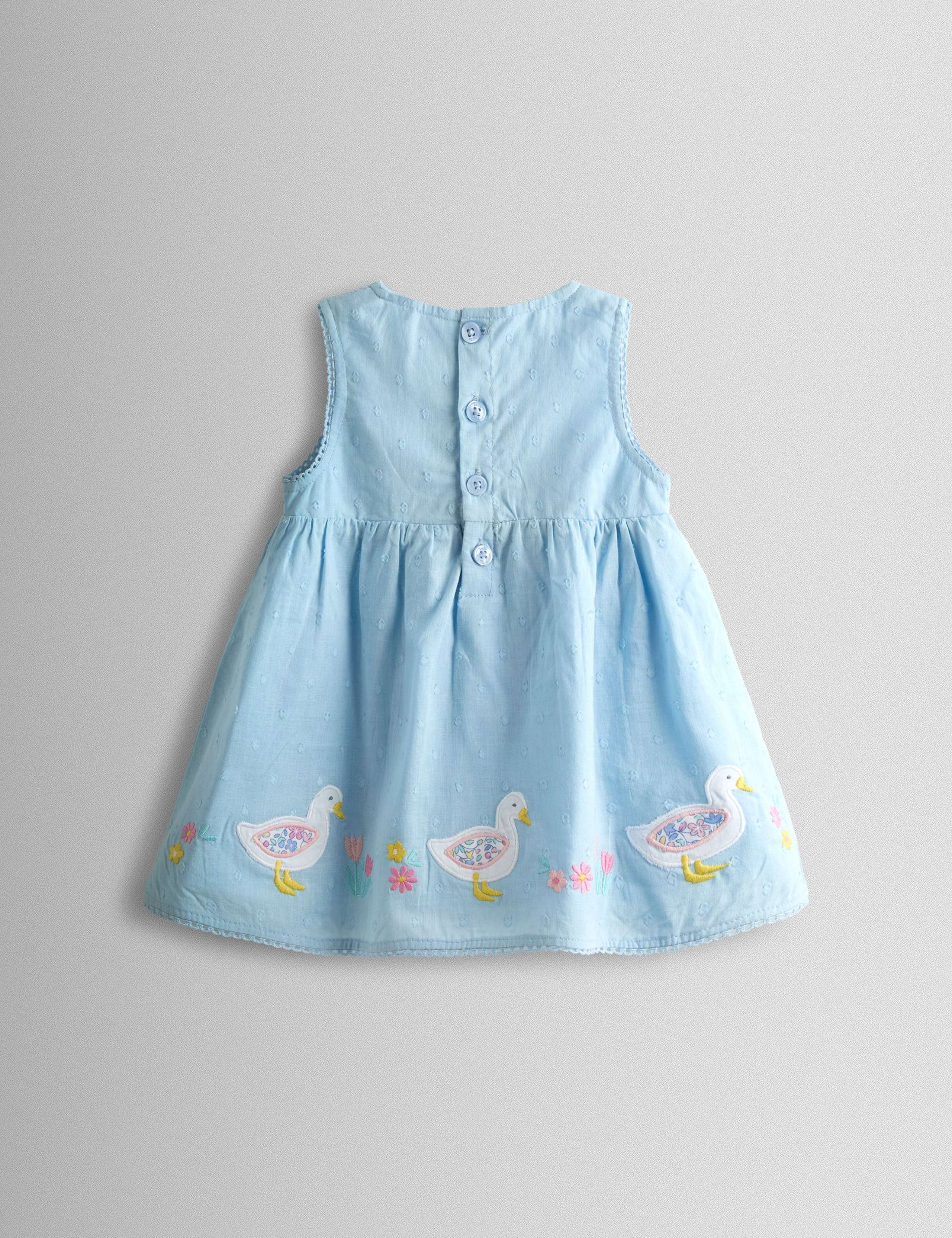 Pure Cotton Duck Dress (0-24 Months) 2 of 4