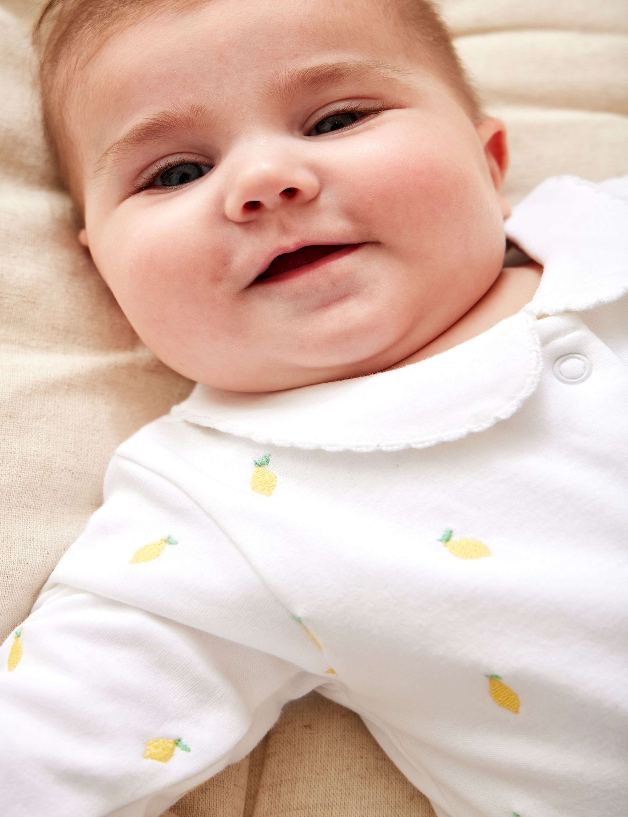 Pure Cotton Embroidered Sleepsuit (7lbs-12 Mths) 3 of 7