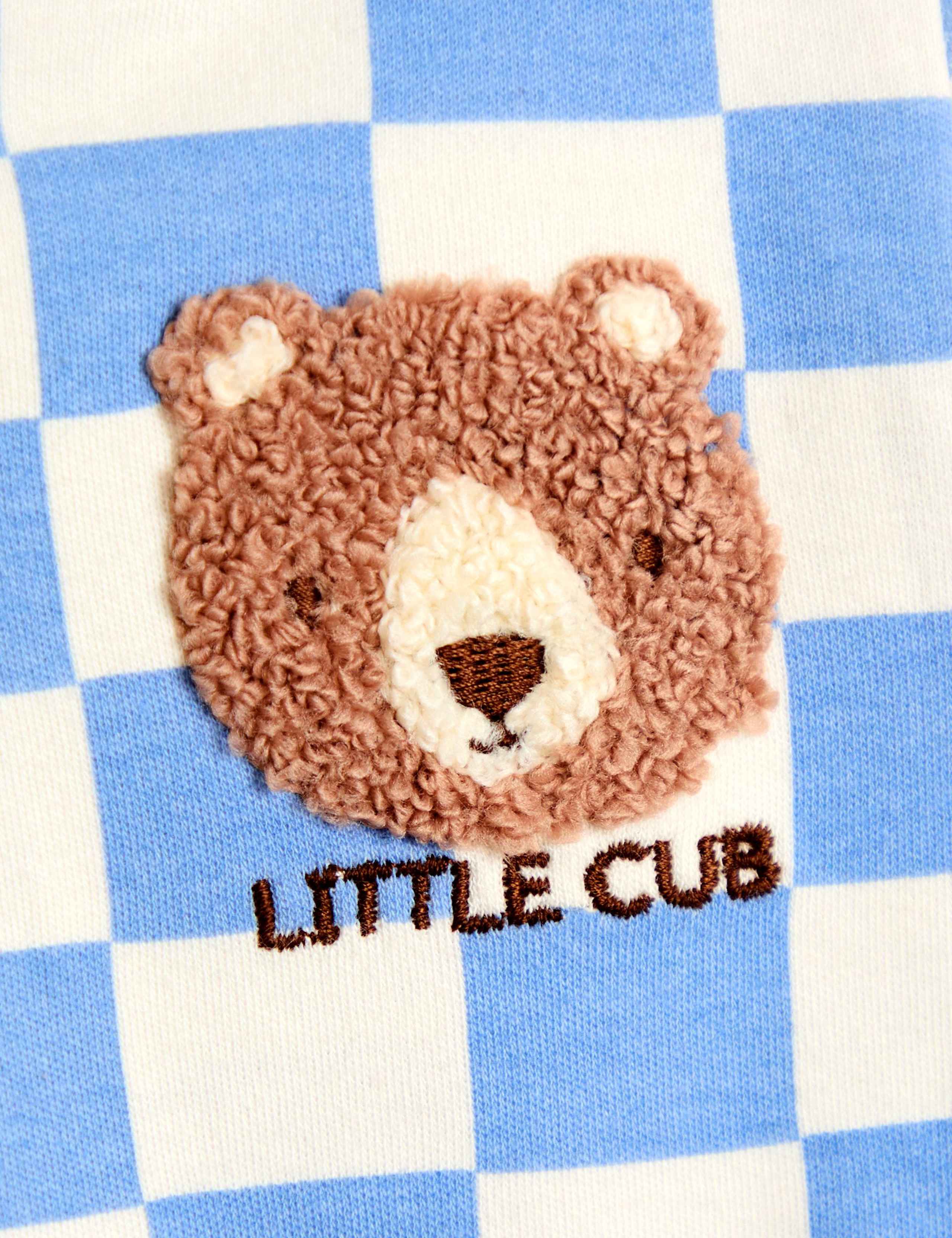 Pure Cotton Checked Bear Sleepsuit (7lbs-18 Mths) 3 of 4