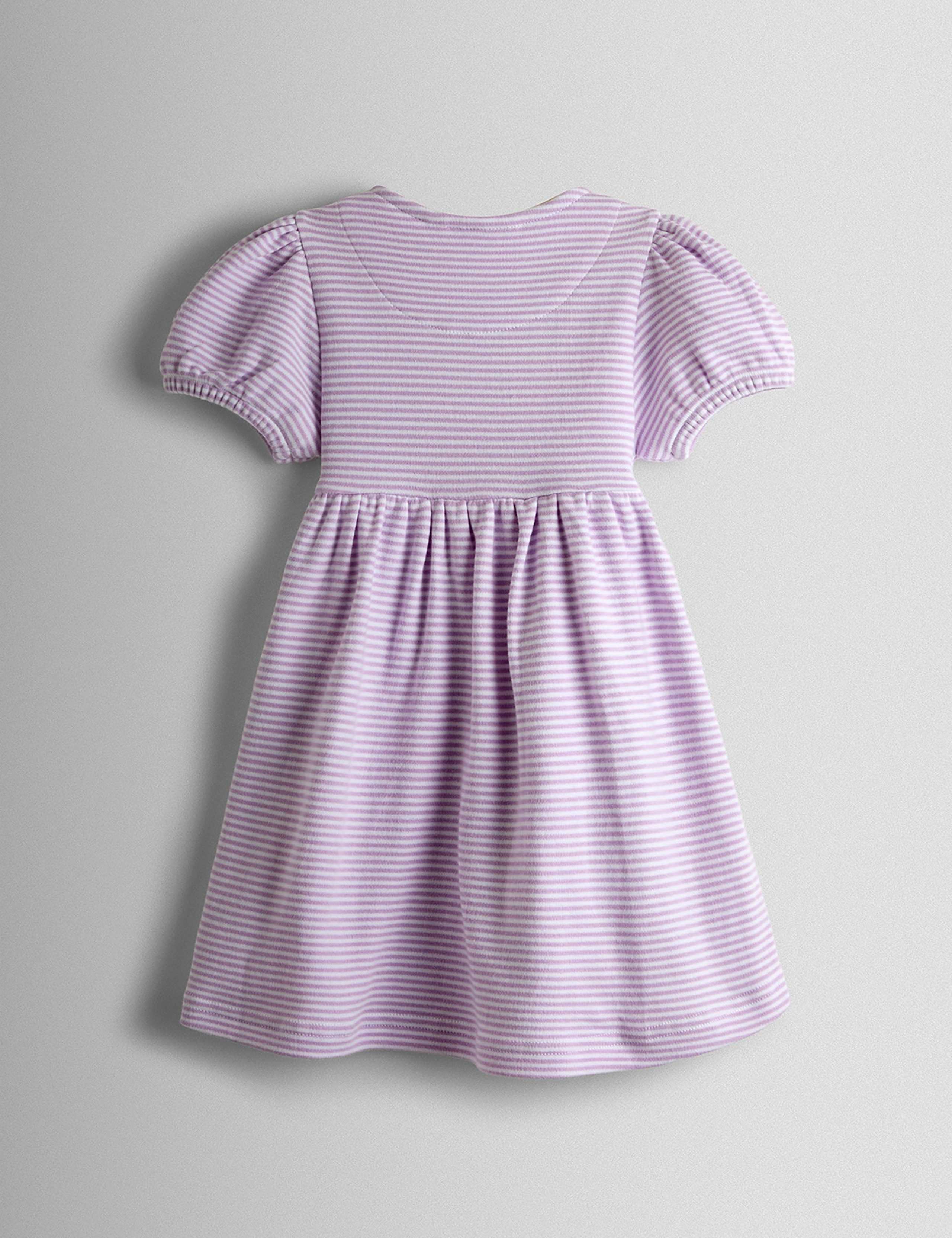 Pure Cotton Patterned Round Neck Dress 3 of 3