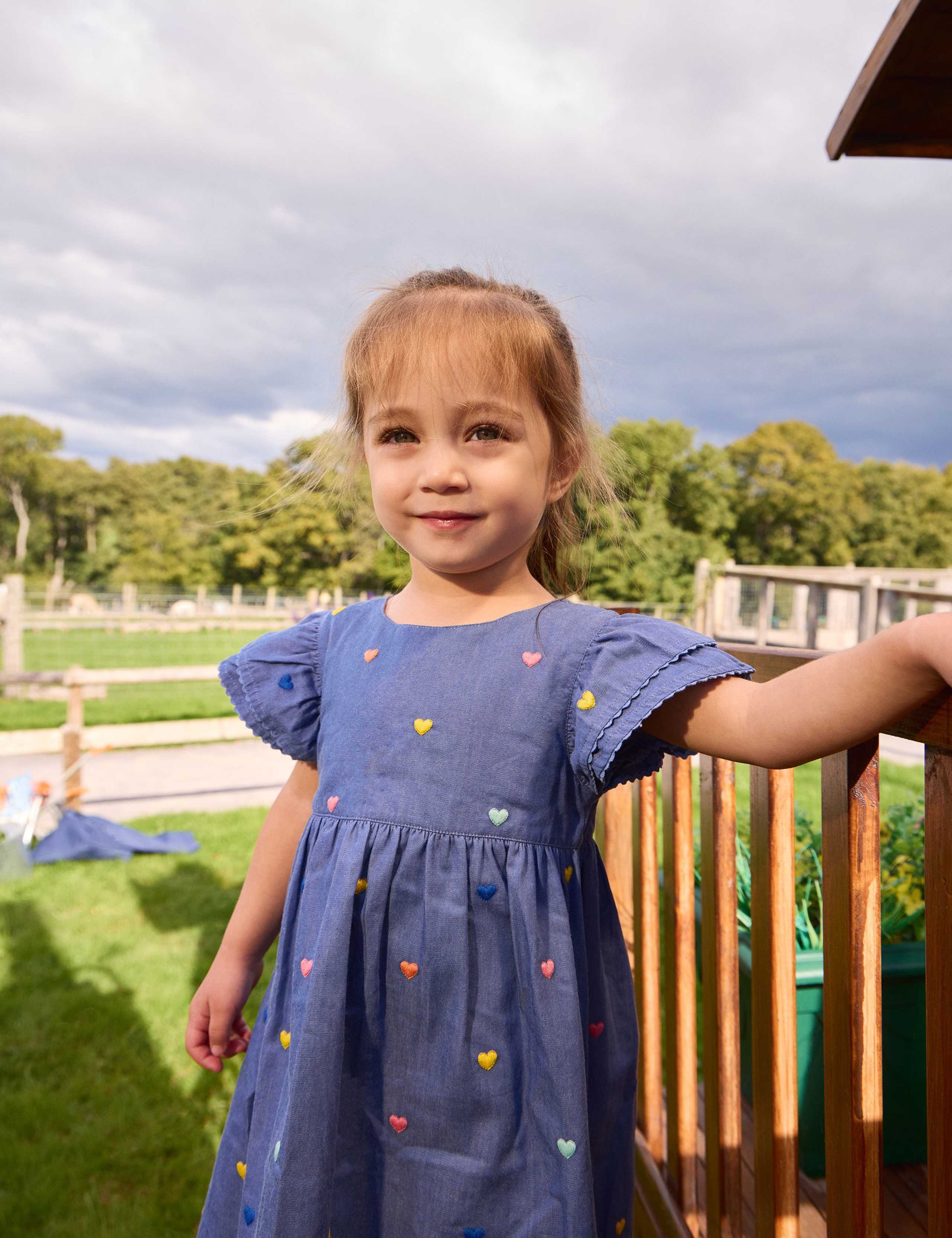 Pure Cotton Heart Frill Dress (6 Months-7 Years) 2 of 6