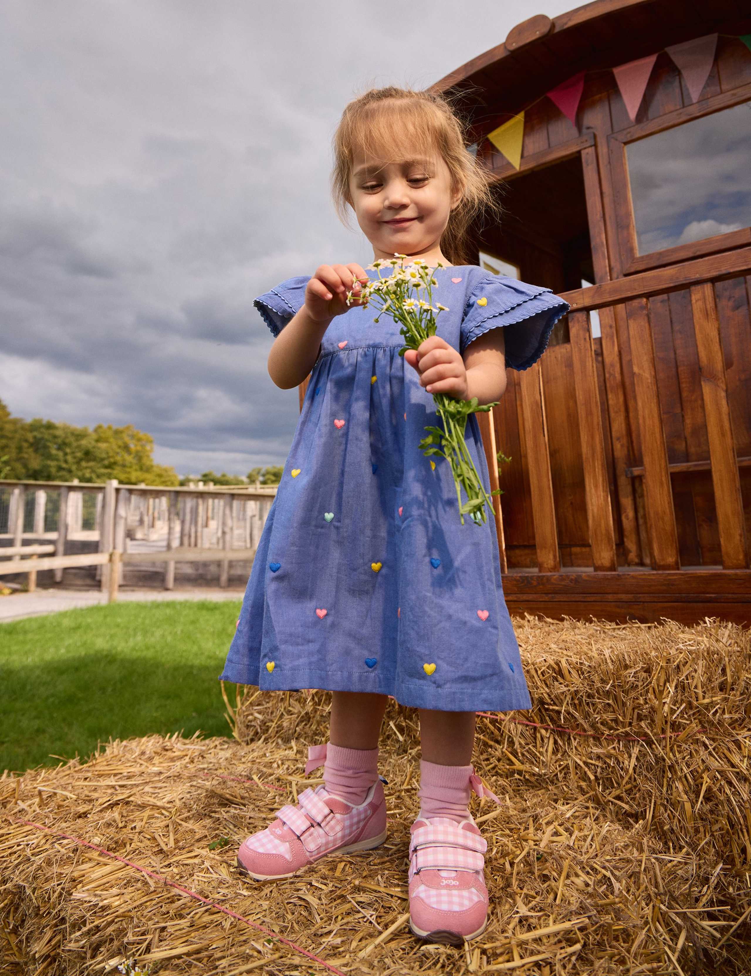 Pure Cotton Heart Frill Dress (6 Mths-7 Yrs) 6 of 6