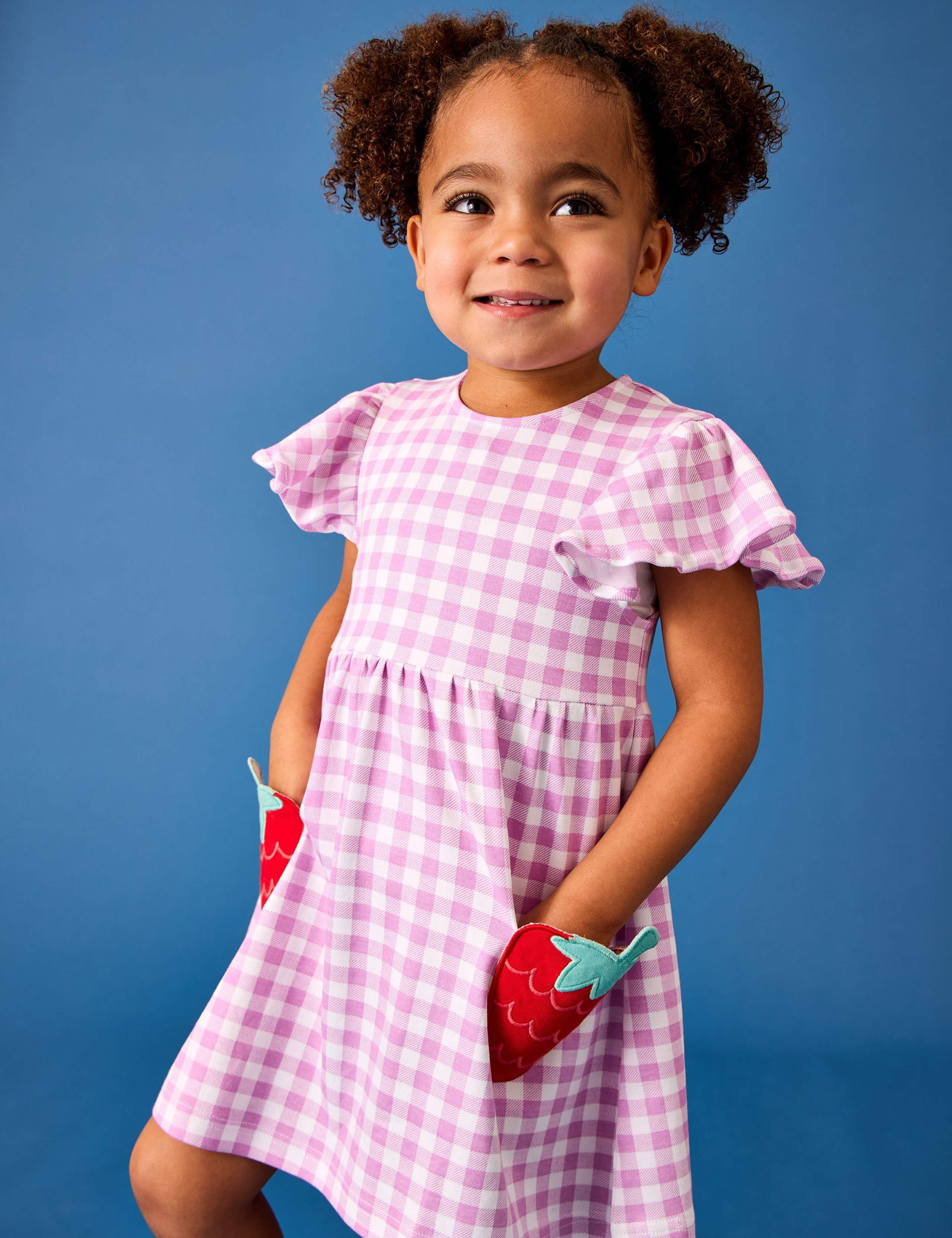 Pure Cotton Strawberry Applique Dress (6 Mths-7 Yrs) 2 of 7