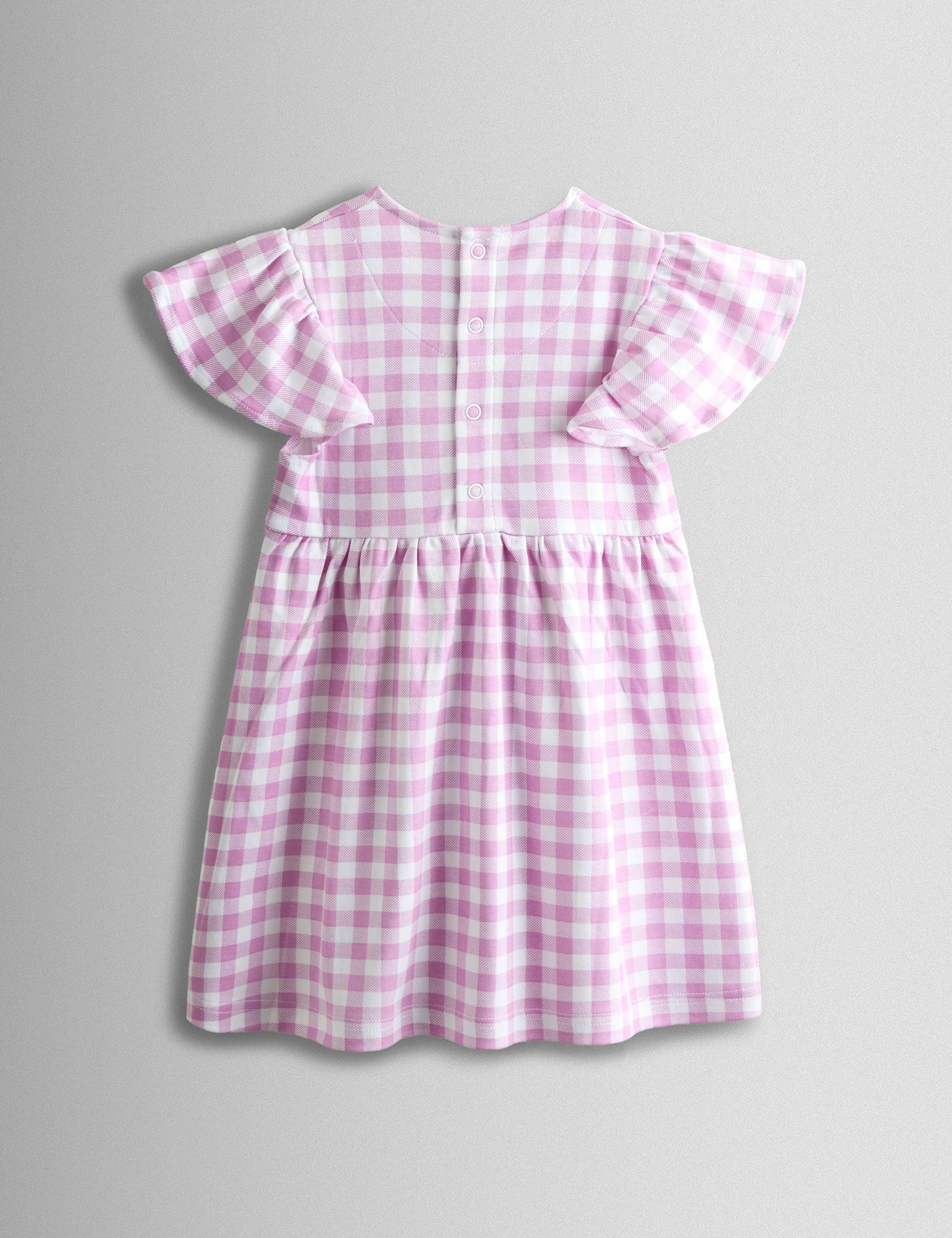 Pure Cotton Strawberry Applique Dress (6 Mths-7 Yrs) 4 of 7