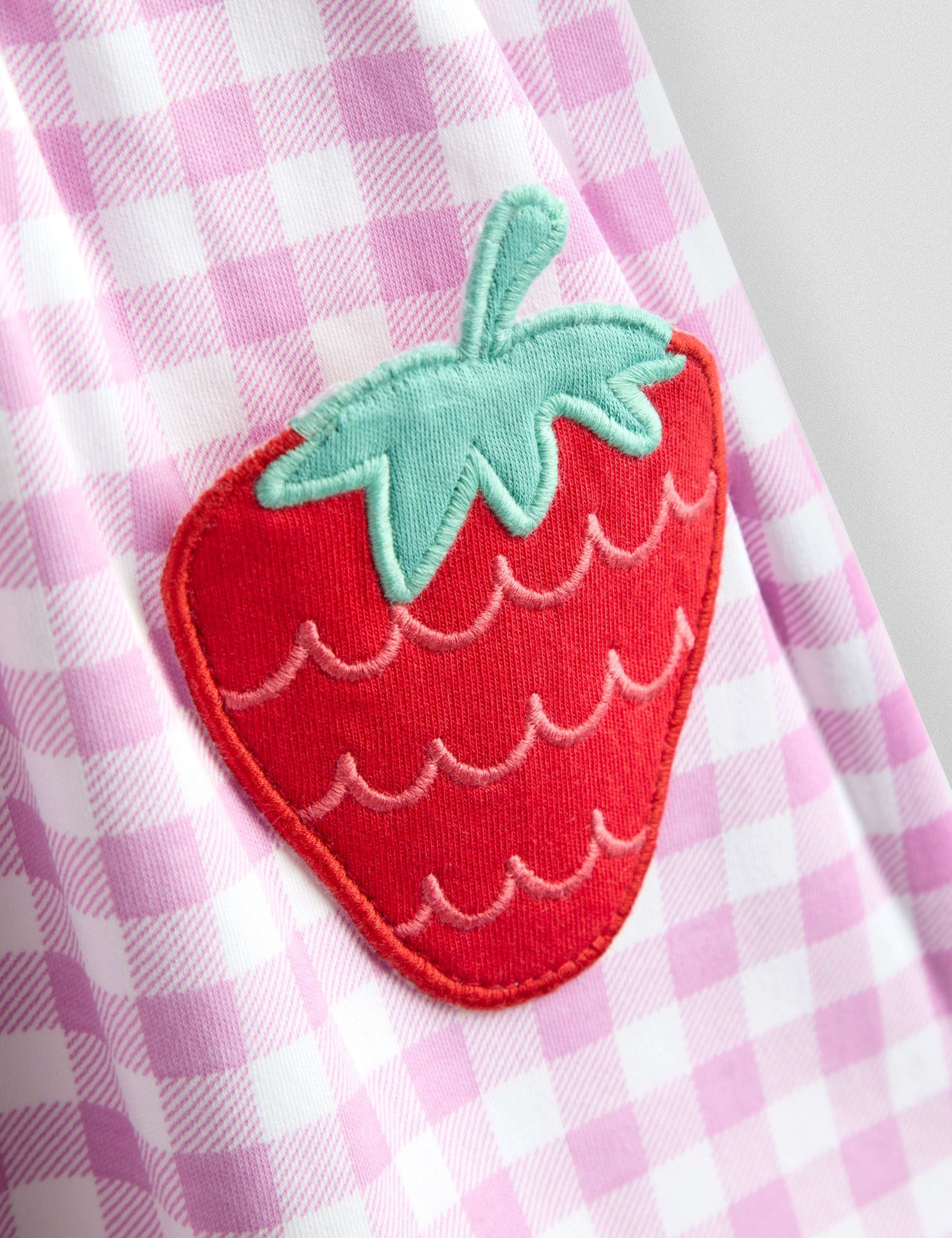 Pure Cotton Strawberry Applique Dress (6 Mths-7 Yrs) 5 of 7
