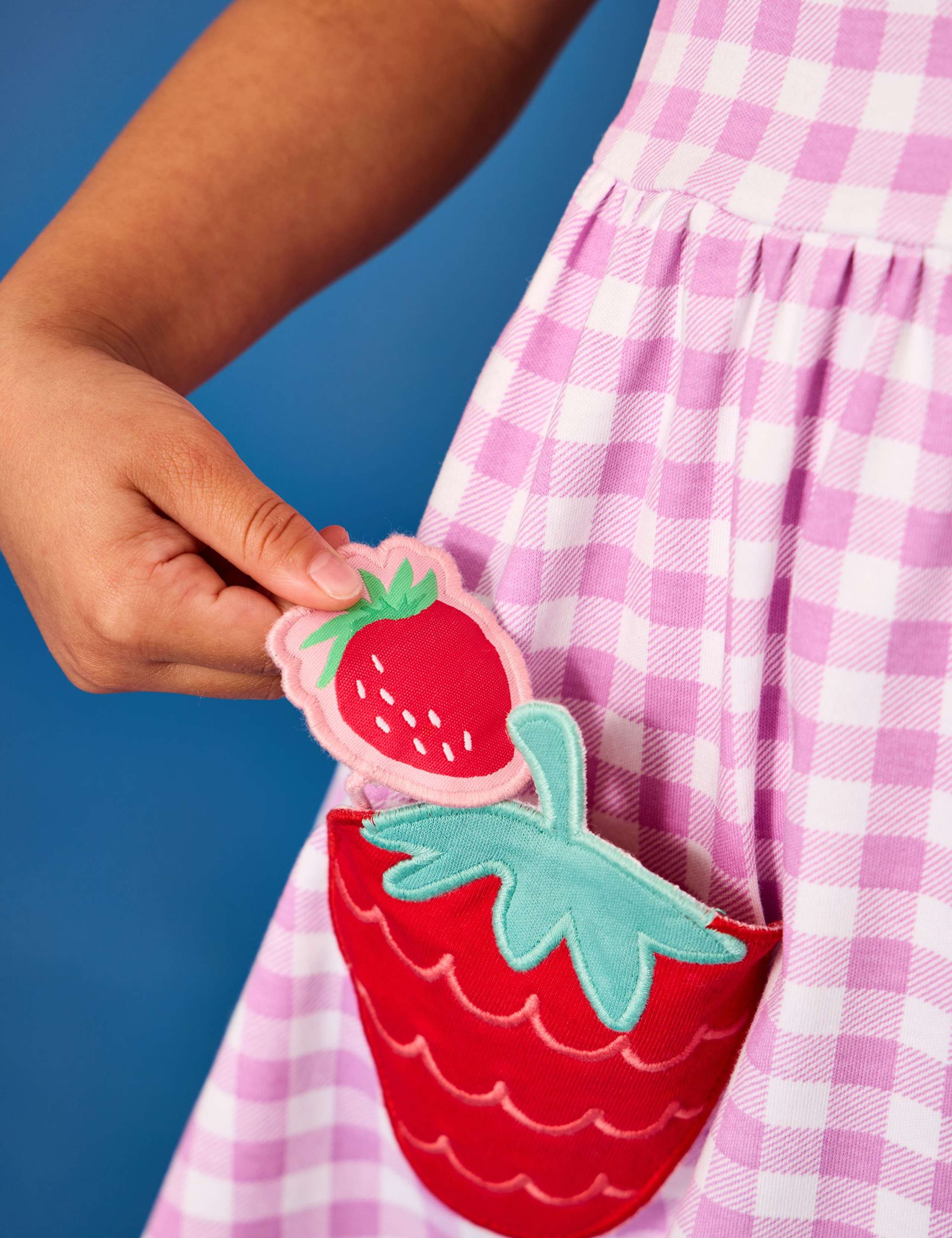 Pure Cotton Strawberry Applique Dress (6 Mths-7 Yrs) 7 of 7