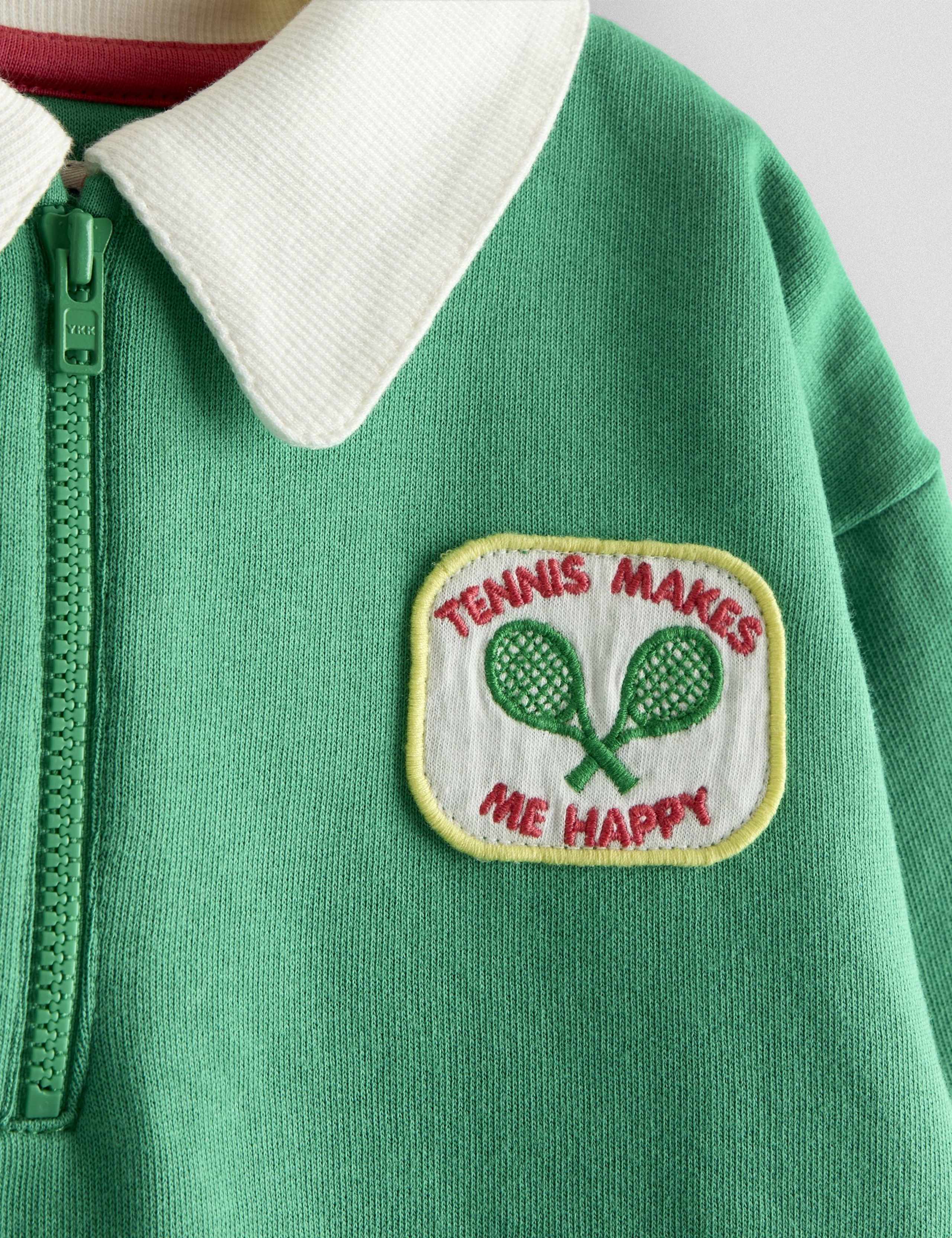 Tennis Appliqué Half Zip Sweatshirt (1-9 Yrs) 3 of 4