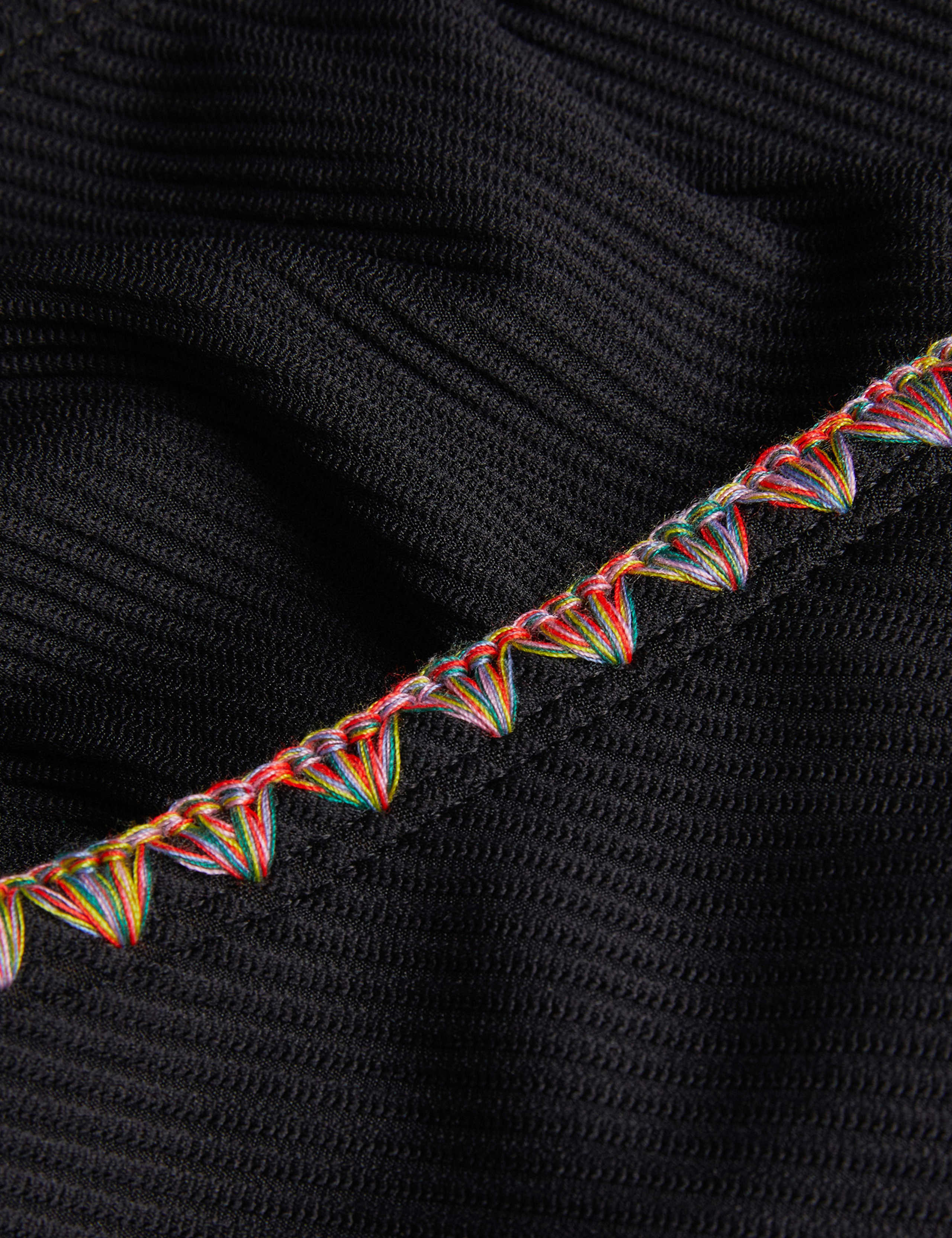 Rainbow Trim Ribbed Halterneck Bikini (7-15 Yrs) 2 of 3