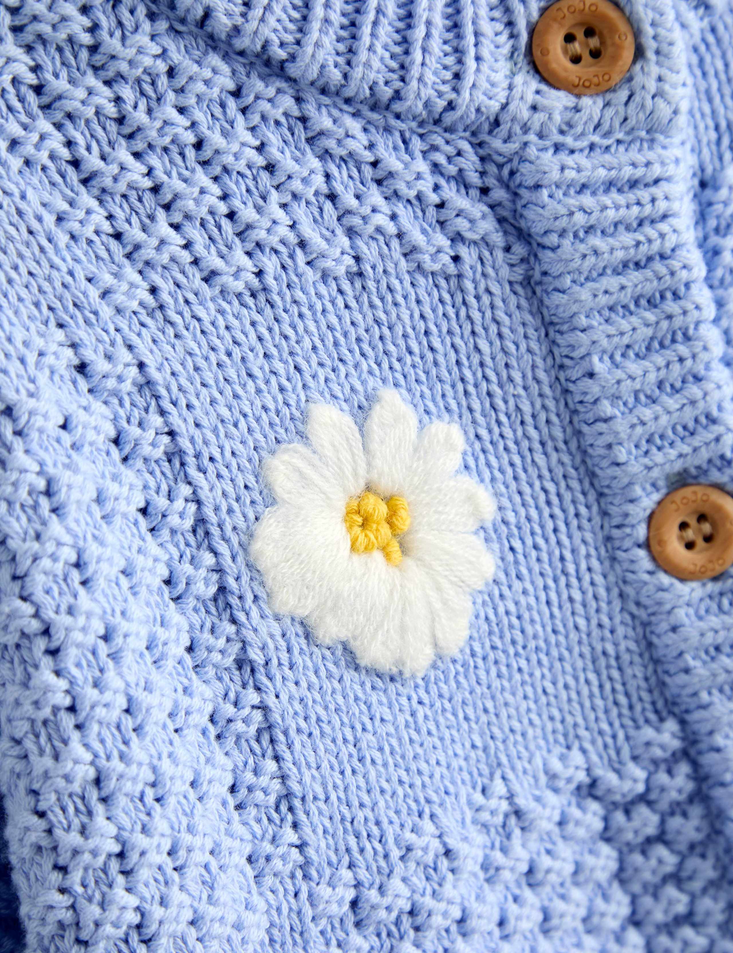 Pure Cotton Daisy Cardigan (6 Mths-9 Yrs) 4 of 6