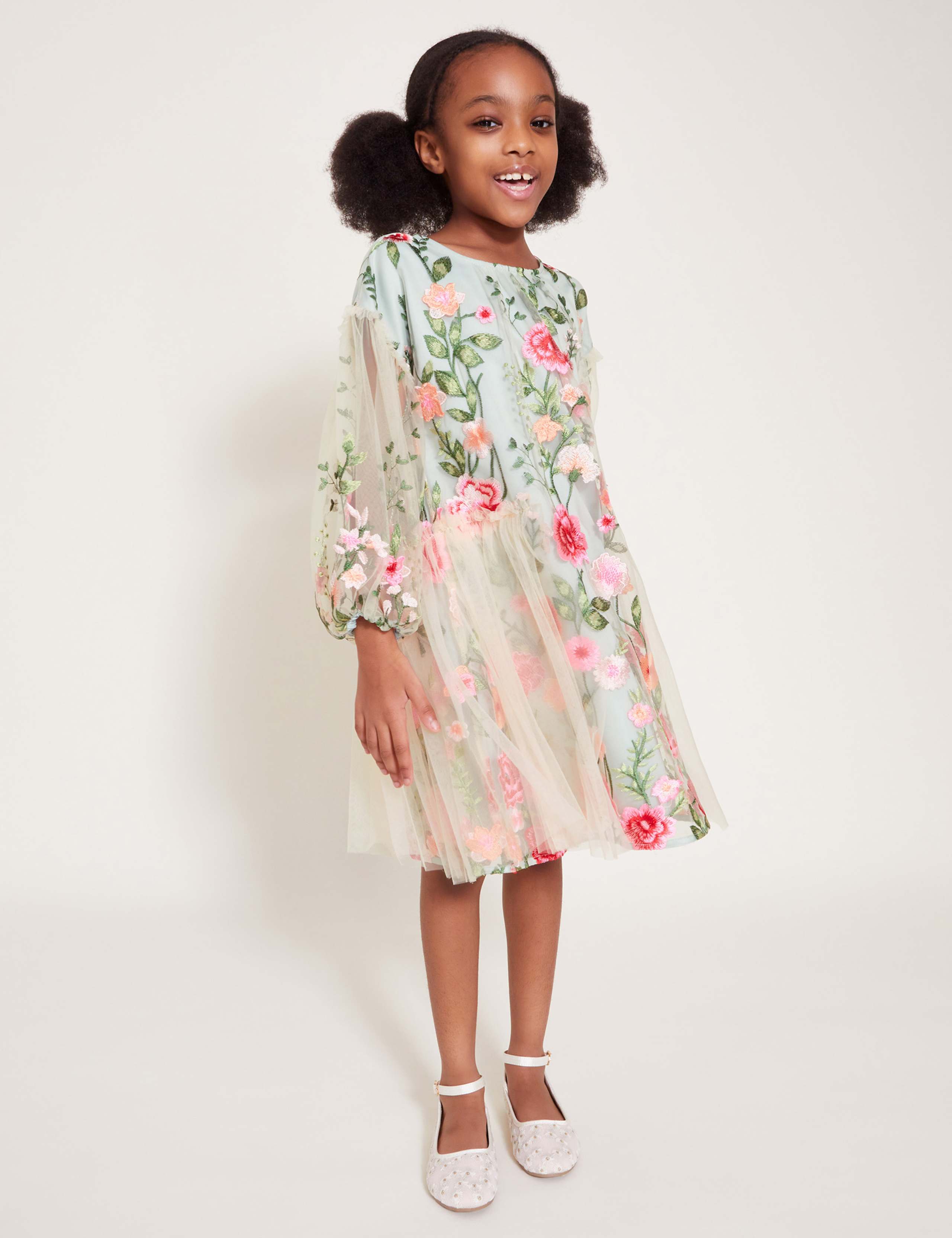 Floral Embroidered Dress (3-15 Yrs) 1 of 4