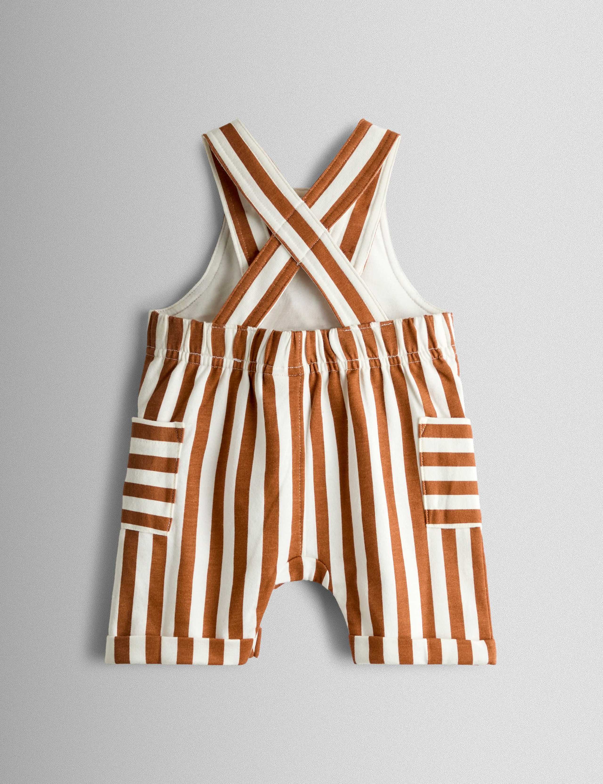 2 Piece Pure Cotton Dungarees & T-Shirt Set (0-18 Mths) 3 of 7