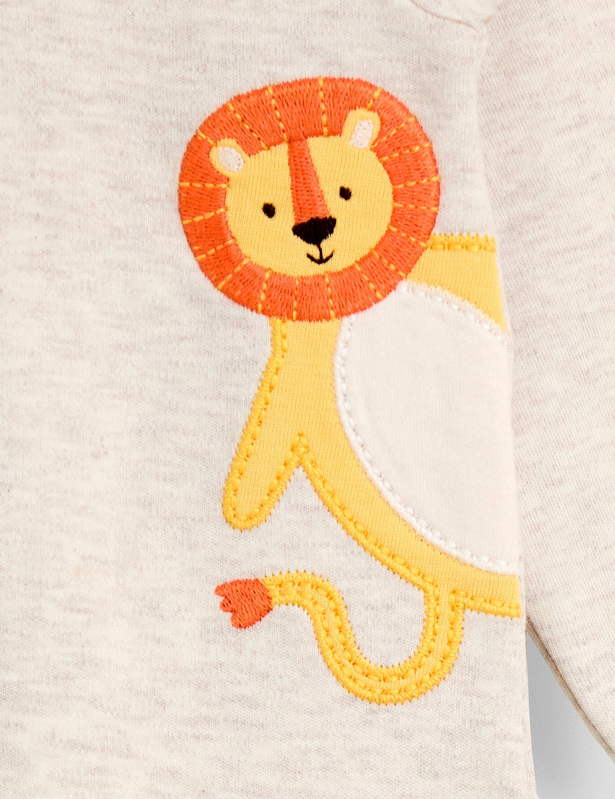 Pure Cotton Safari Appliqué Sleepsuit (0-12 Months) 3 of 3