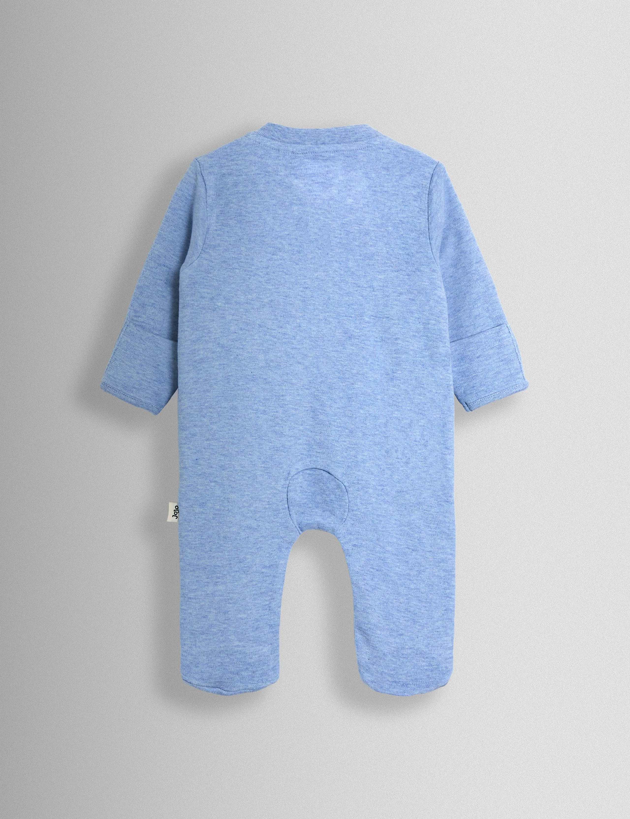 Pure Cotton Elephant Applique Zip Sleepsuit (0-18 Months) 2 of 3
