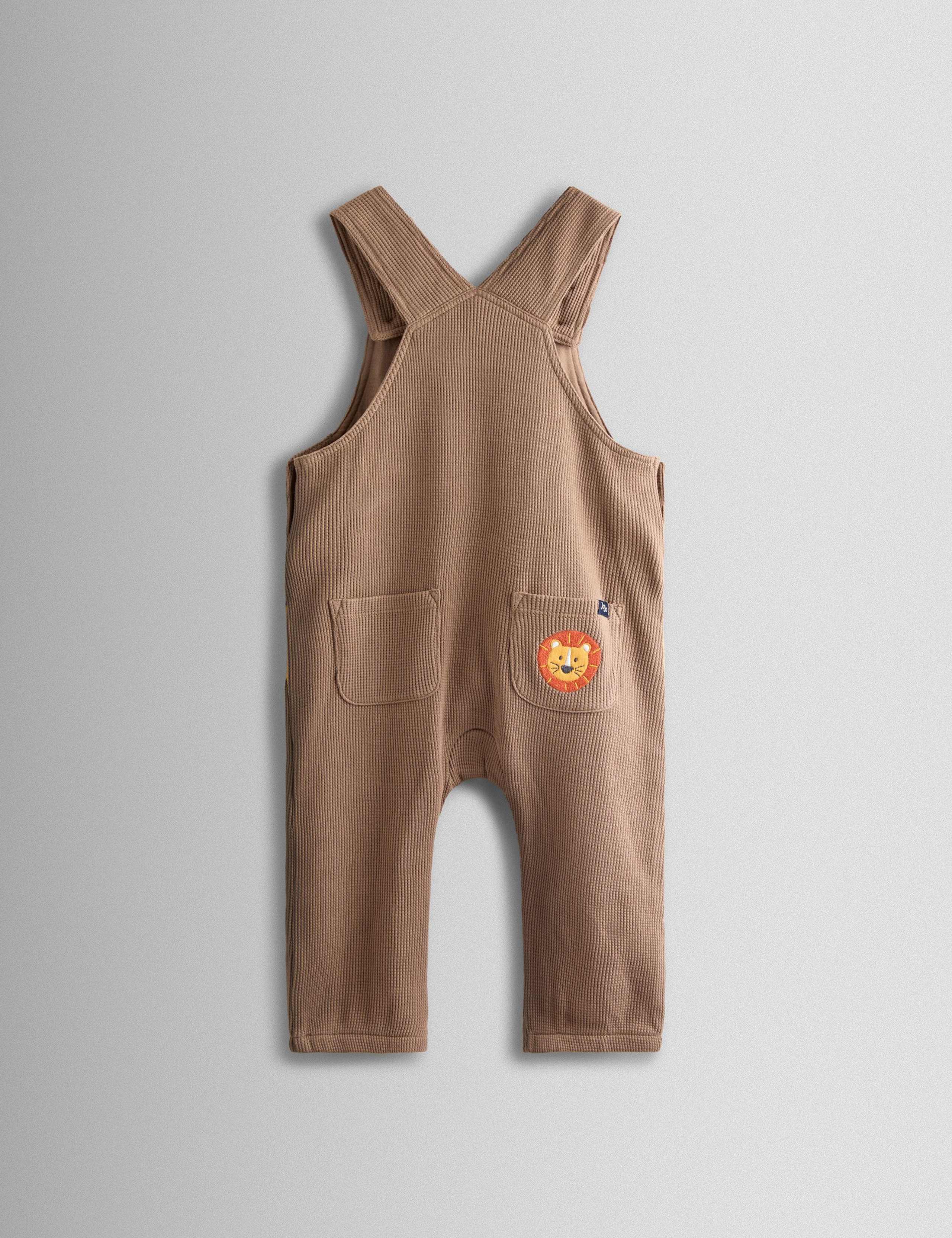 2 Piece Pure Cotton Safari Dungaree Outfit (0-24 Mths) 3 of 7