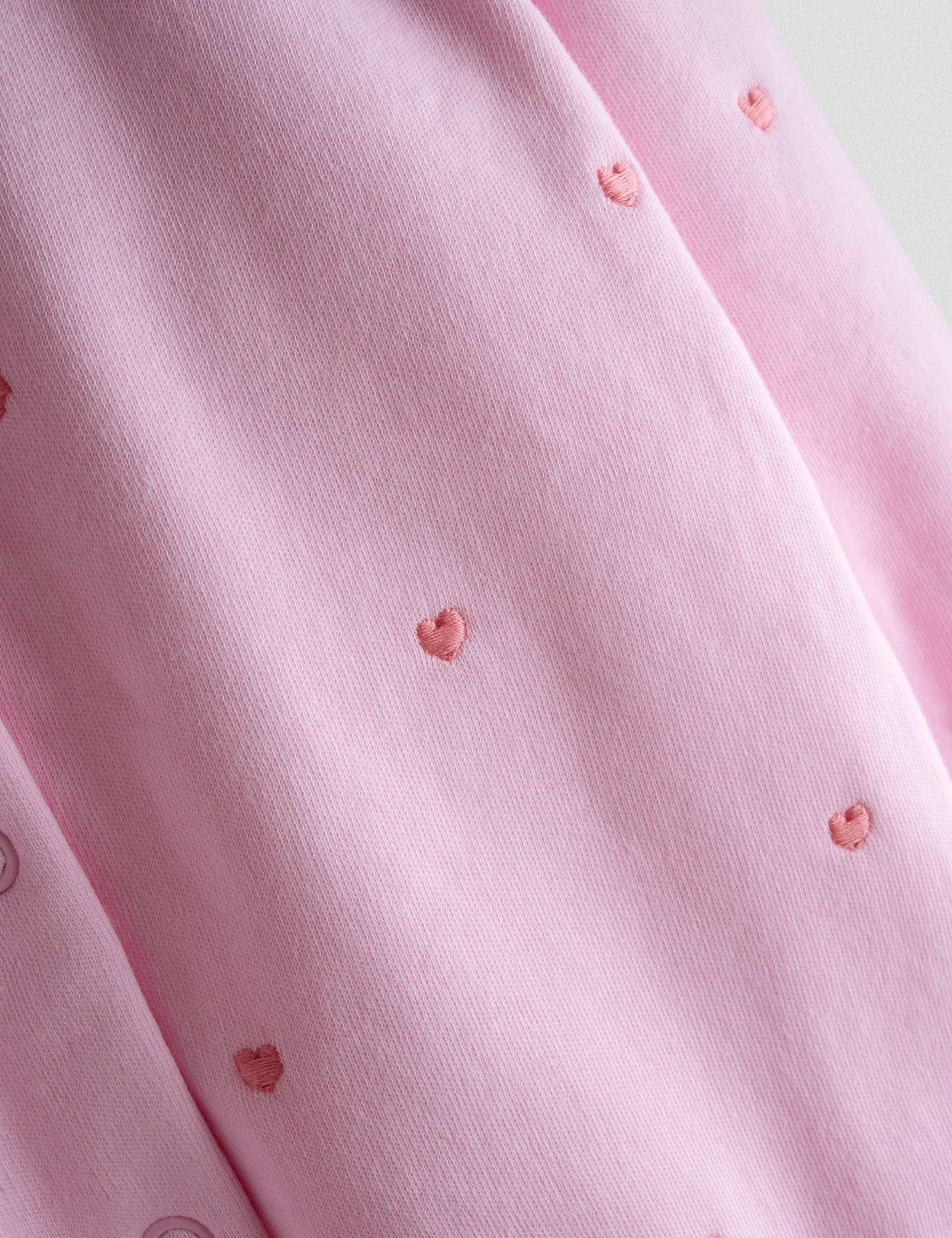 2 Piece Pure Cotton Embroidered Sleepsuit with Hat (7lbs-18 Mths) 8 of 8