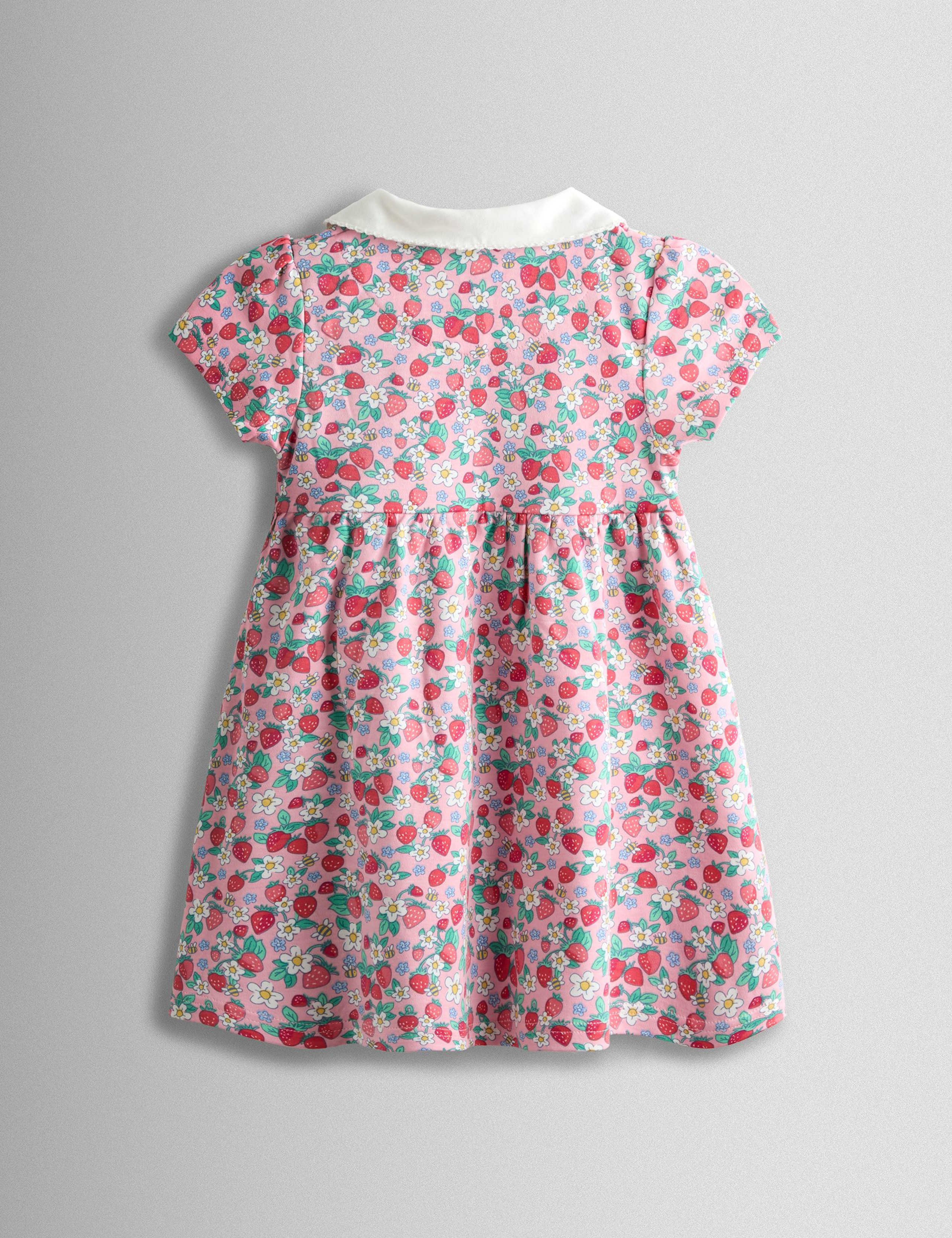 Pure Cotton Strawberry Pet In Pocket Dress (6 Mths - 7 Yrs) 3 of 4