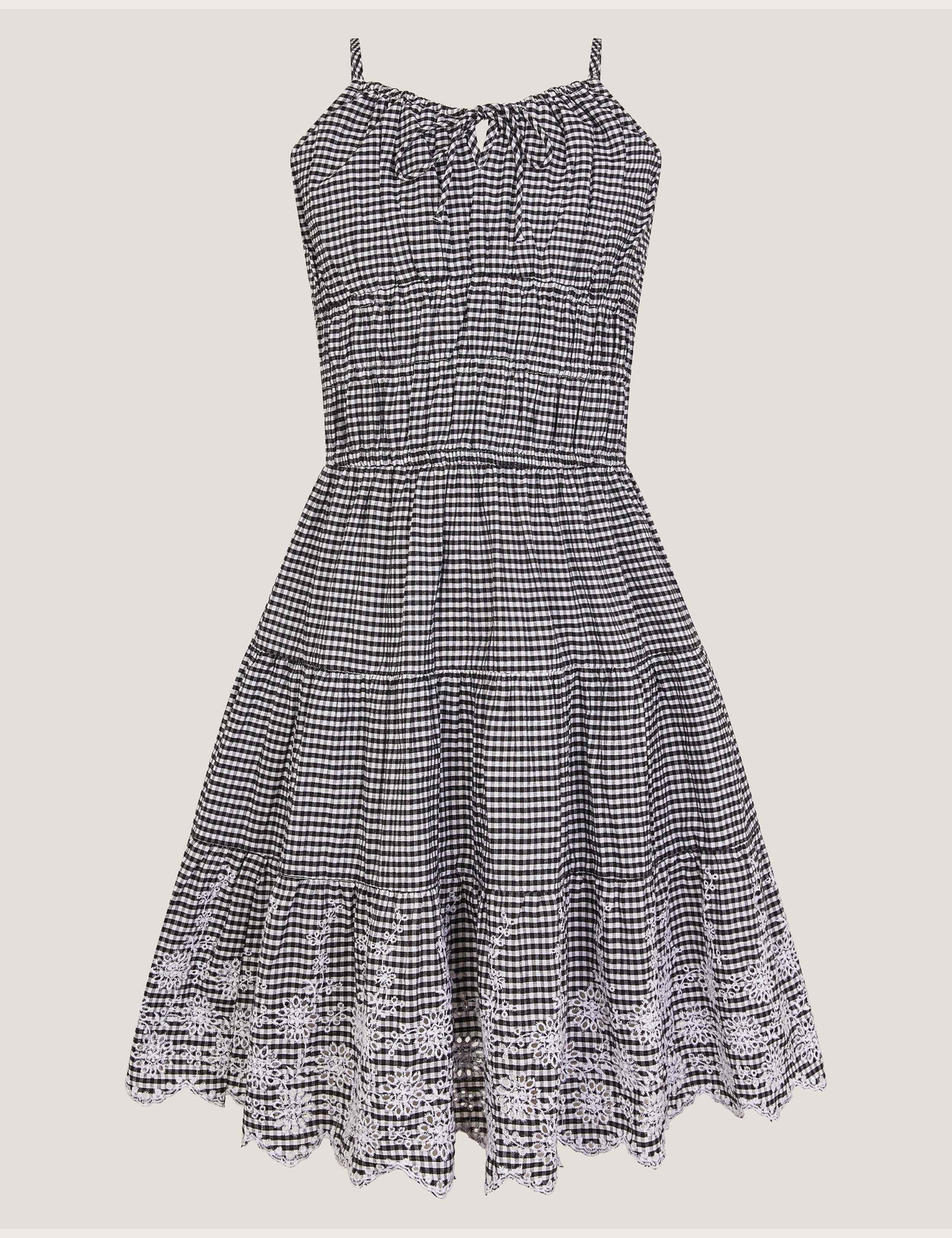 Embroidered Gingham Dress (7-15 Yrs) 1 of 3