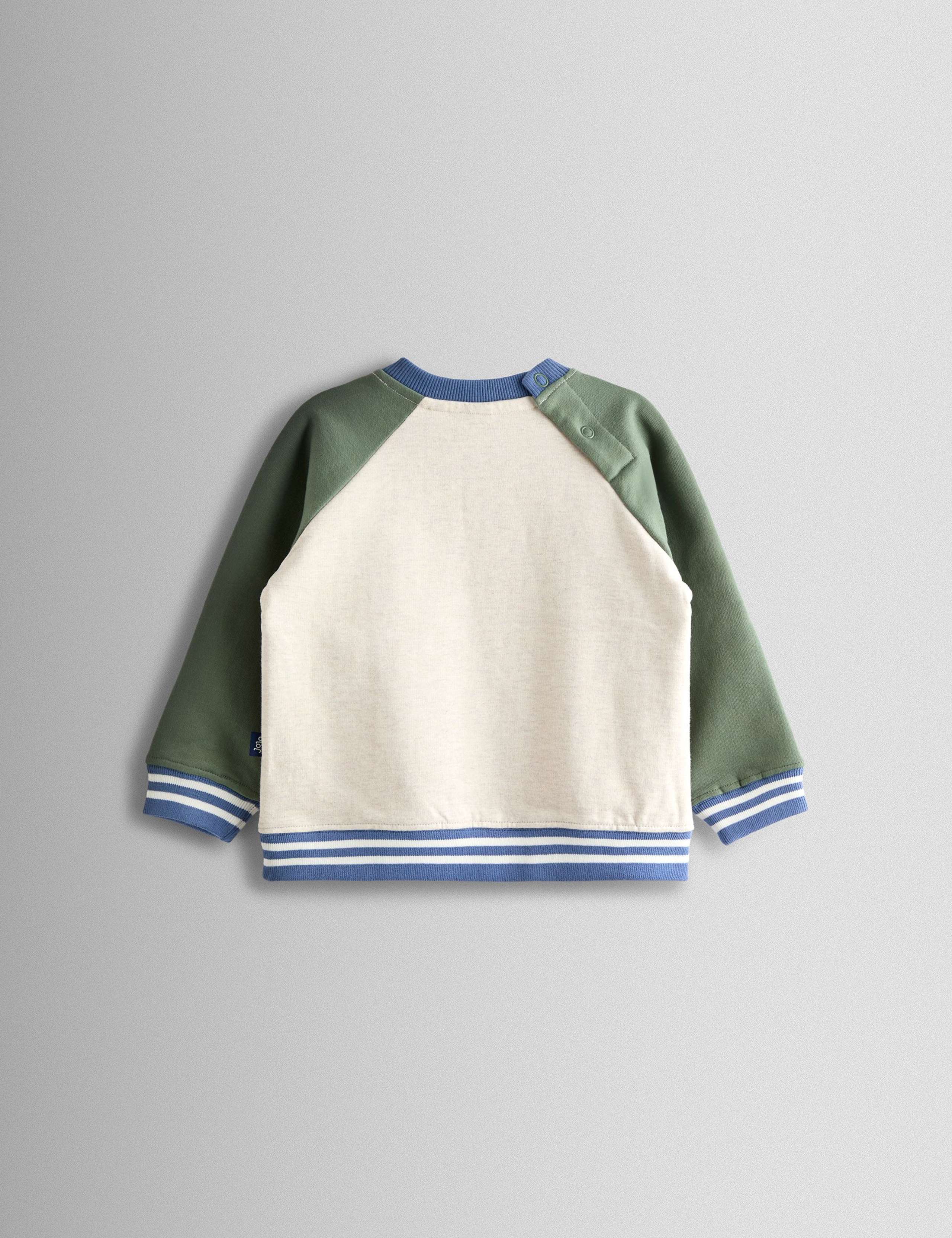 Pure Cotton Bouclé Tractor Sweatshirt (6 Mths-6 Yrs) 2 of 3