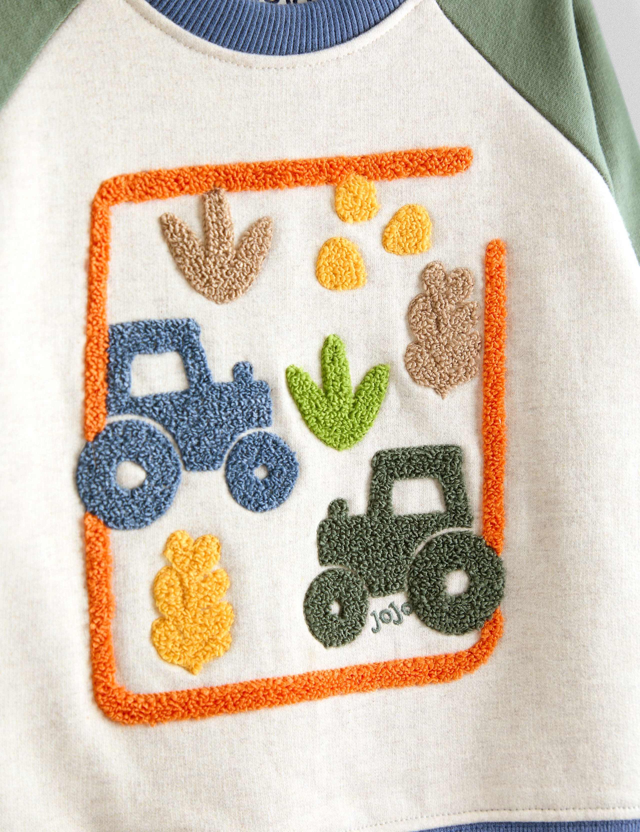 Pure Cotton Bouclé Tractor Sweatshirt (6 Mths-6 Yrs) 3 of 3