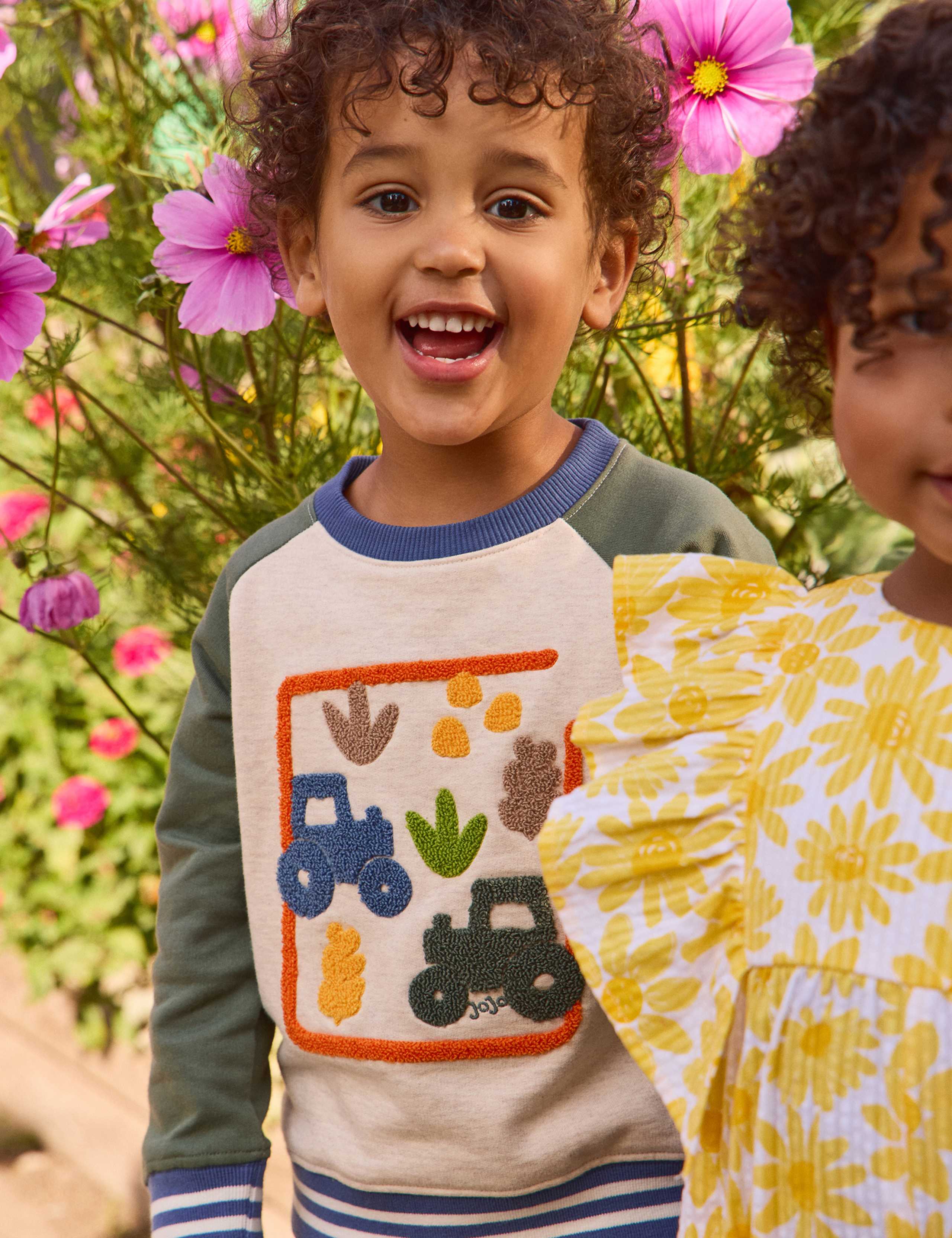 Pure Cotton Bouclé Tractor Sweatshirt (6 Mths-6 Yrs) 4 of 4