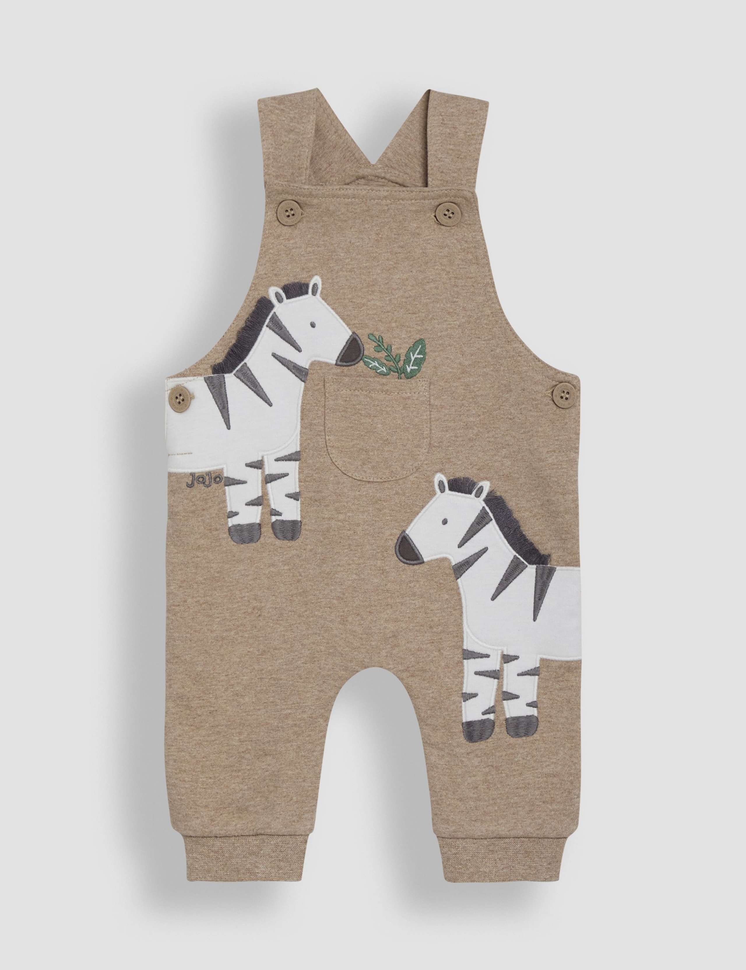 2 Piece Pure Cotton Zebra Dungaree Outfit (0-24 Mths) 2 of 6