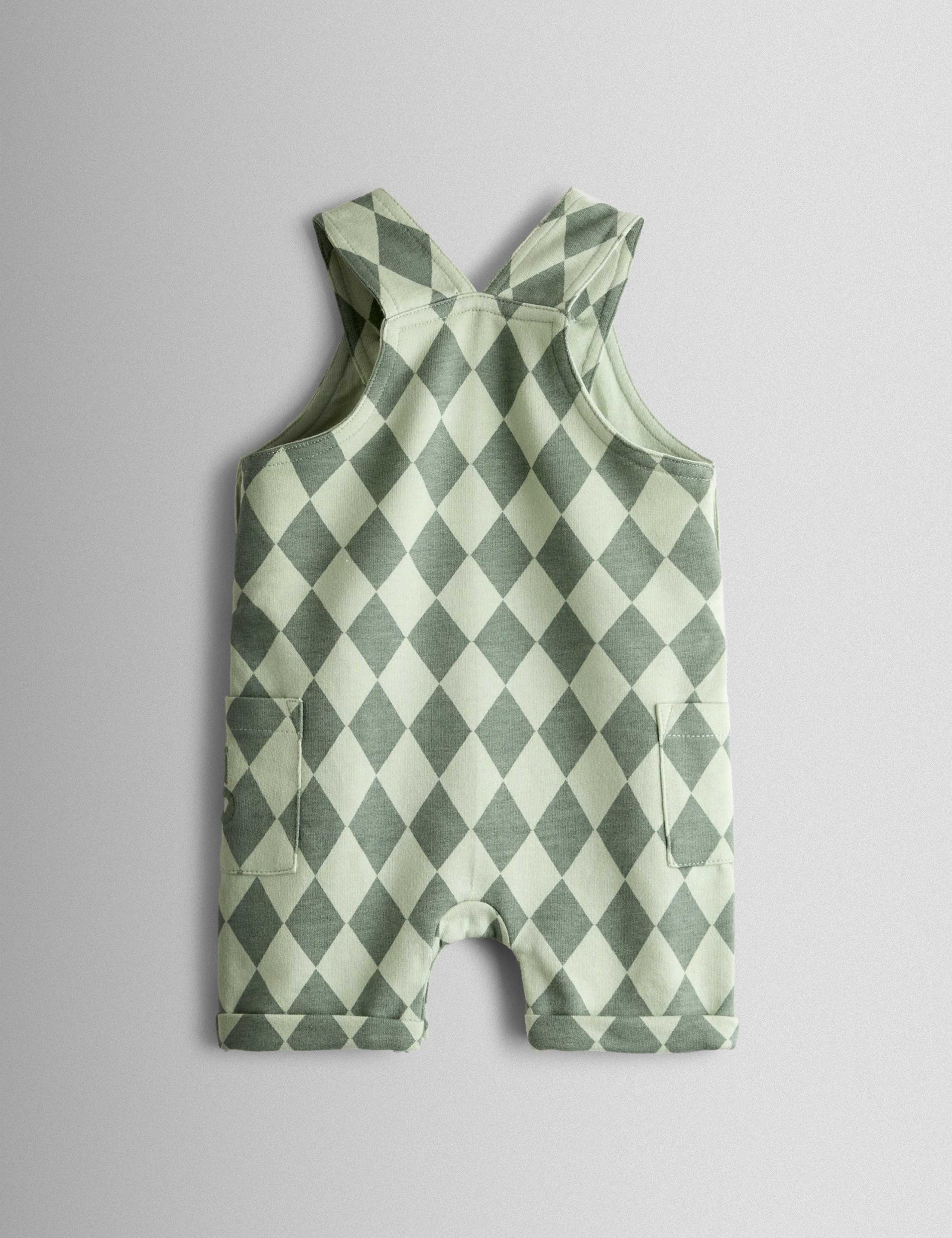 2 Piece Pure Cotton Check Dungaree Outfit (0-24 Mths) 3 of 7
