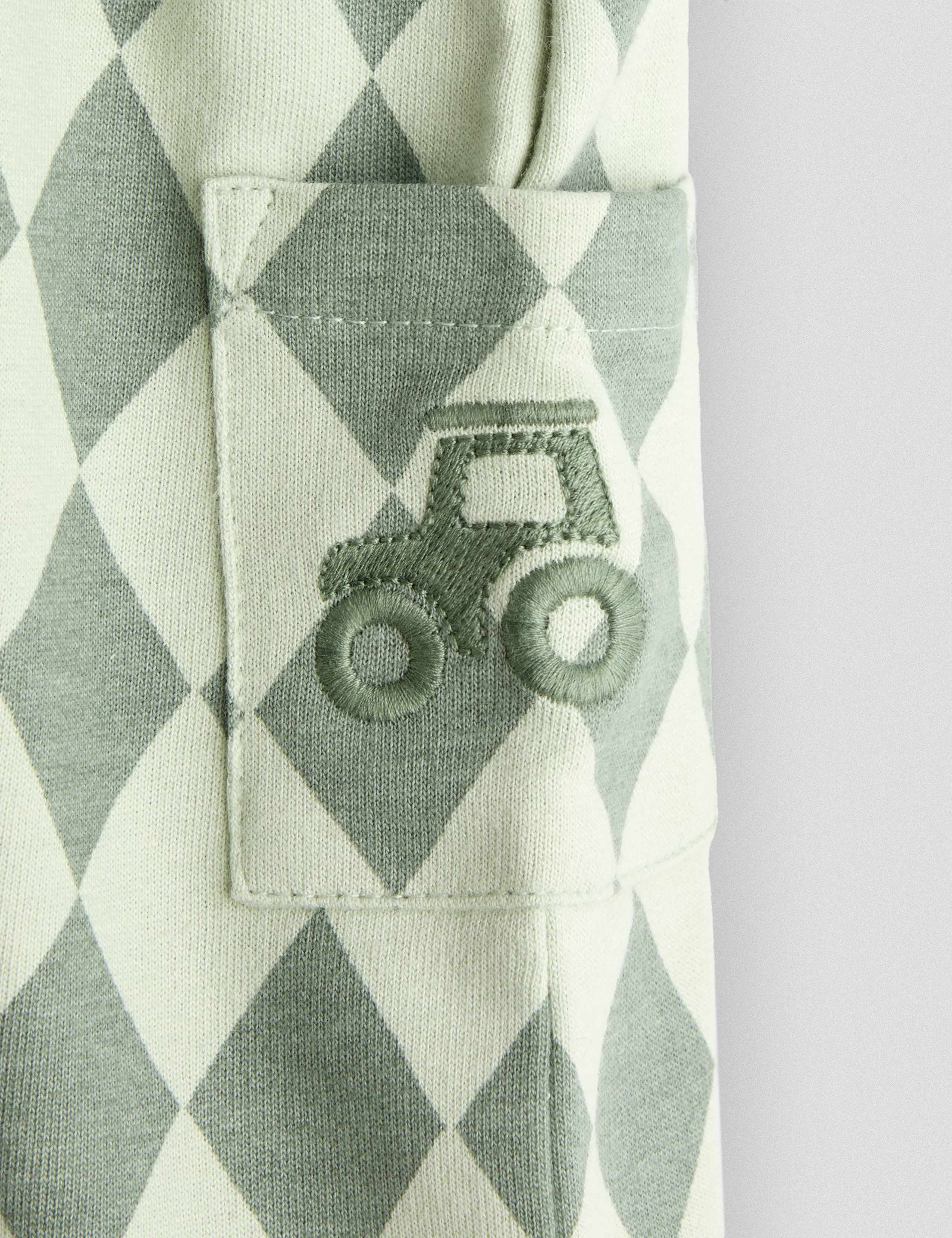 2 Piece Pure Cotton Check Dungaree Outfit (0-24 Mths) 4 of 7